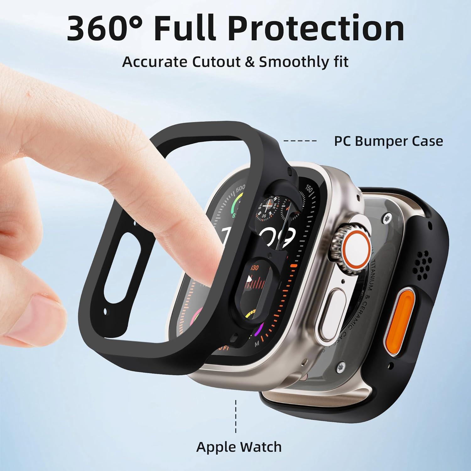 Funda Bumper GEEDOOWIN para Apple Watch Ultra 49mm - 2 Unidades