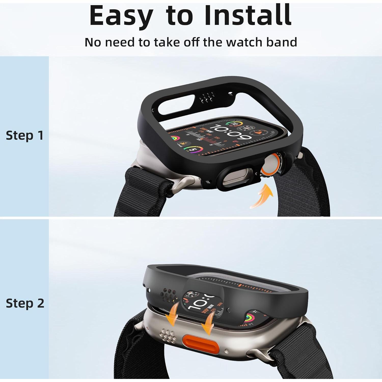 Funda Bumper GEEDOOWIN para Apple Watch Ultra 49mm - 2 Unidades