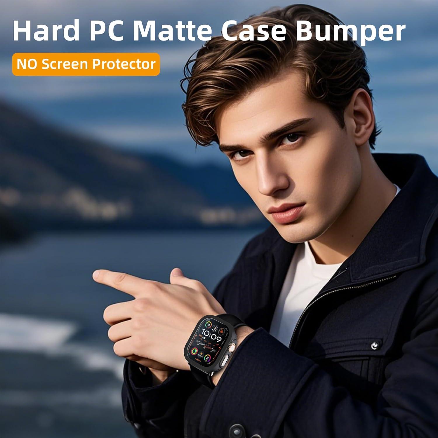 Funda Bumper GEEDOOWIN para Apple Watch Ultra 49mm - 2 Unidades