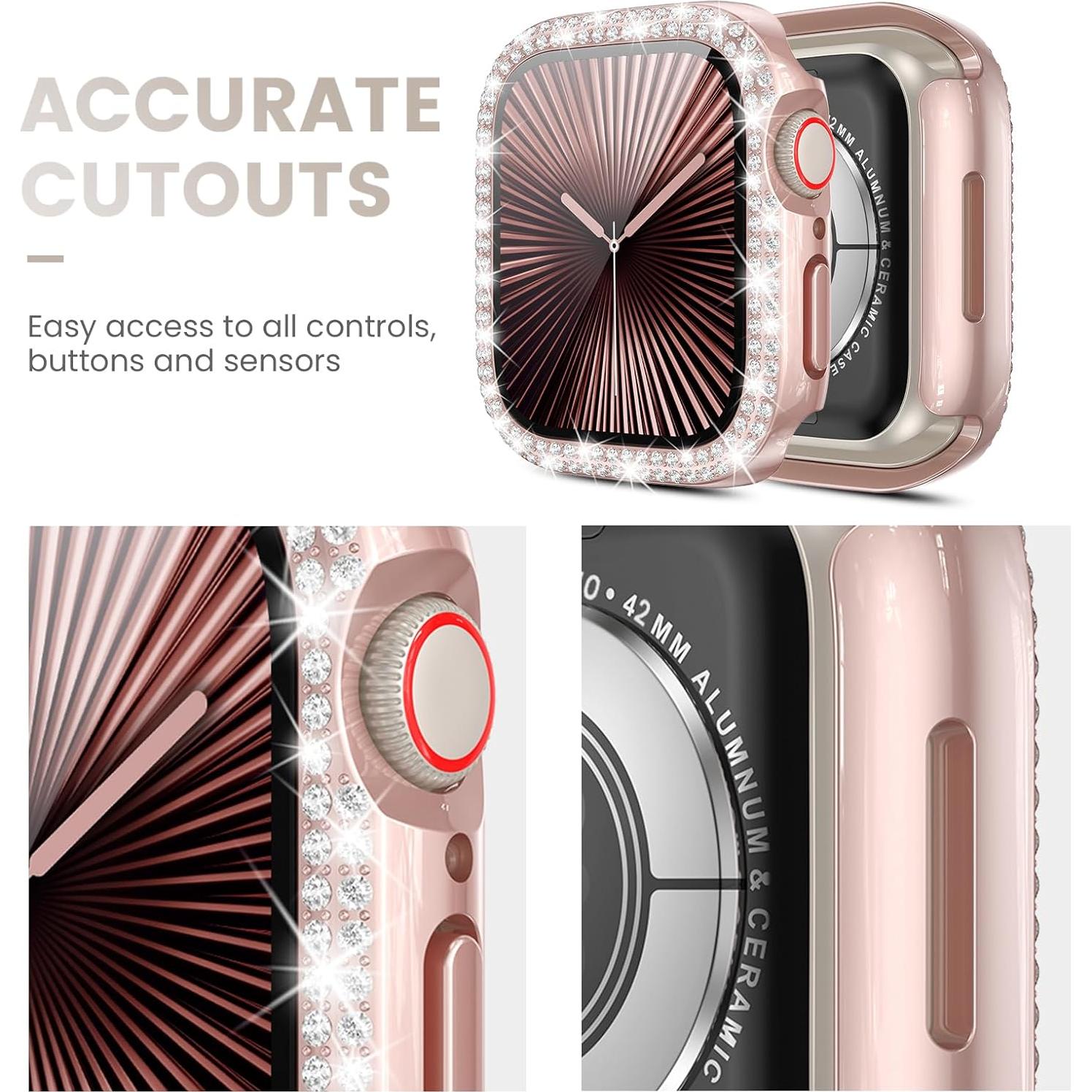 Funda Brillante Tensea para Apple Watch Serie 10 42mm - 3 Pack