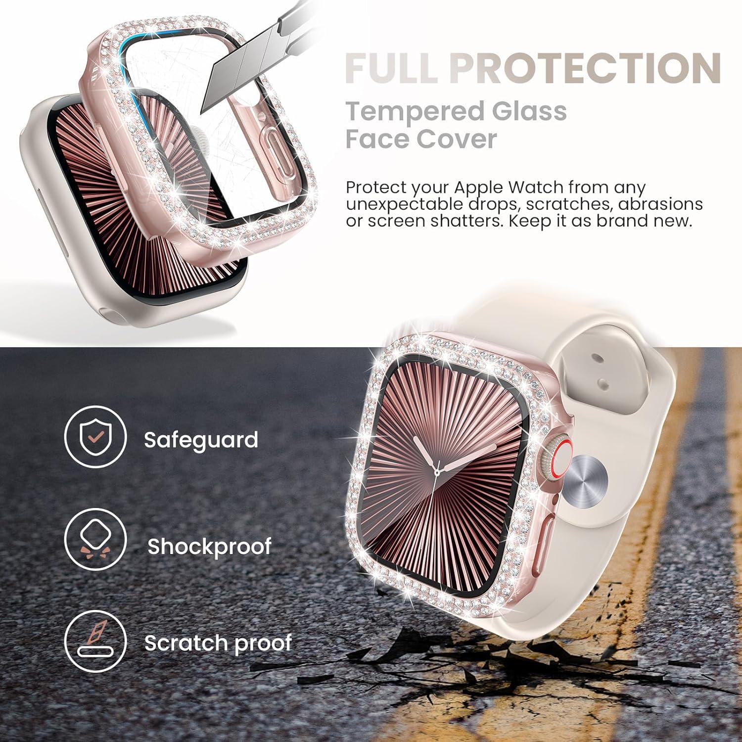 Funda Brillante Tensea para Apple Watch Serie 10 42mm - 3 Pack
