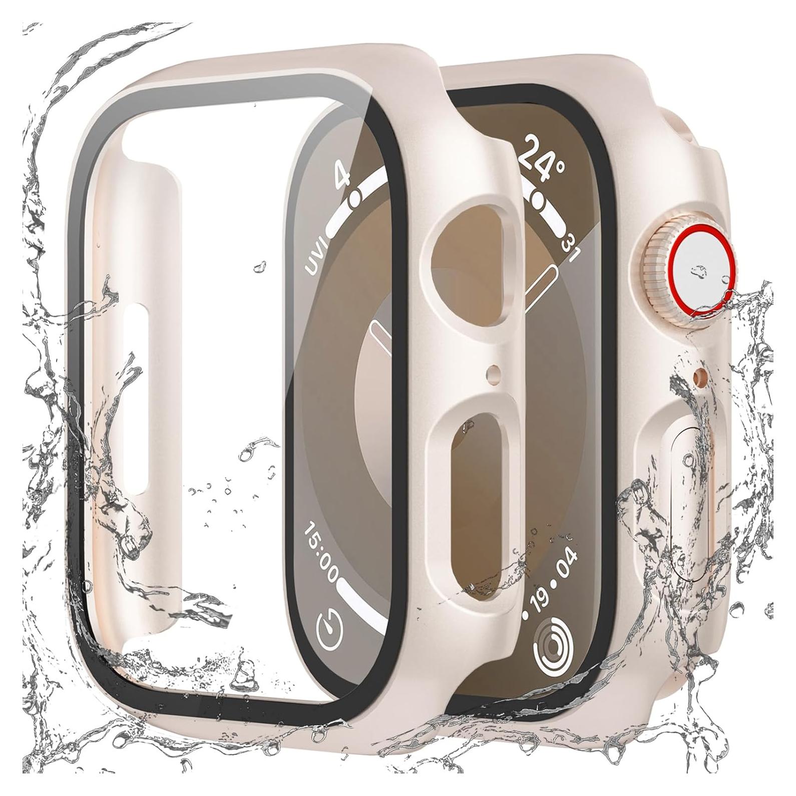 Paquete de 2 Fundas Impermeables QCKANLJ para Apple Watch 40mm