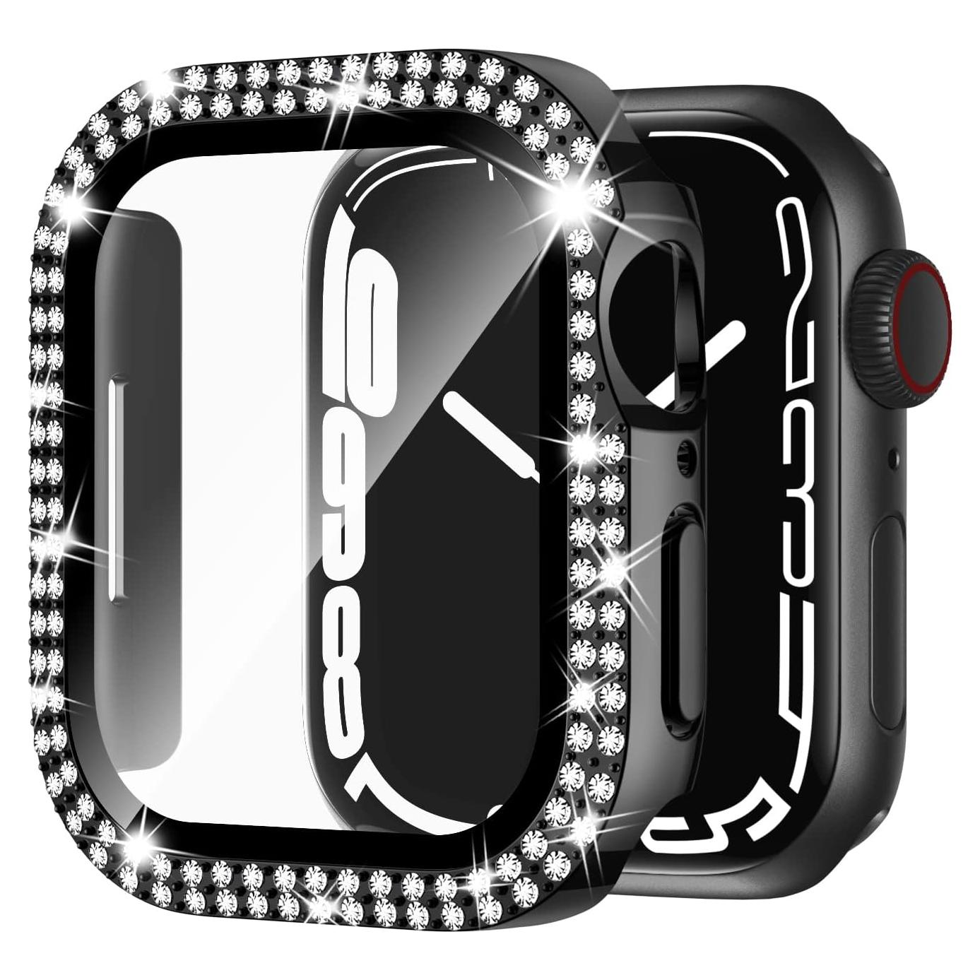 Funda Adepoy para Apple Watch 44mm con Diamantes y Protector