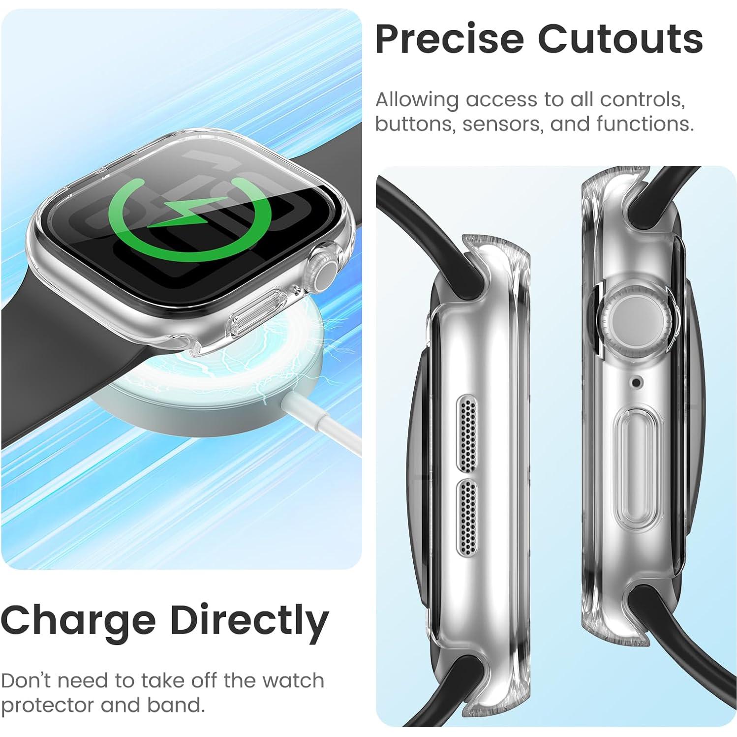 Funda Impermeable LETOID para Apple Watch Serie 10 46mm Transparente