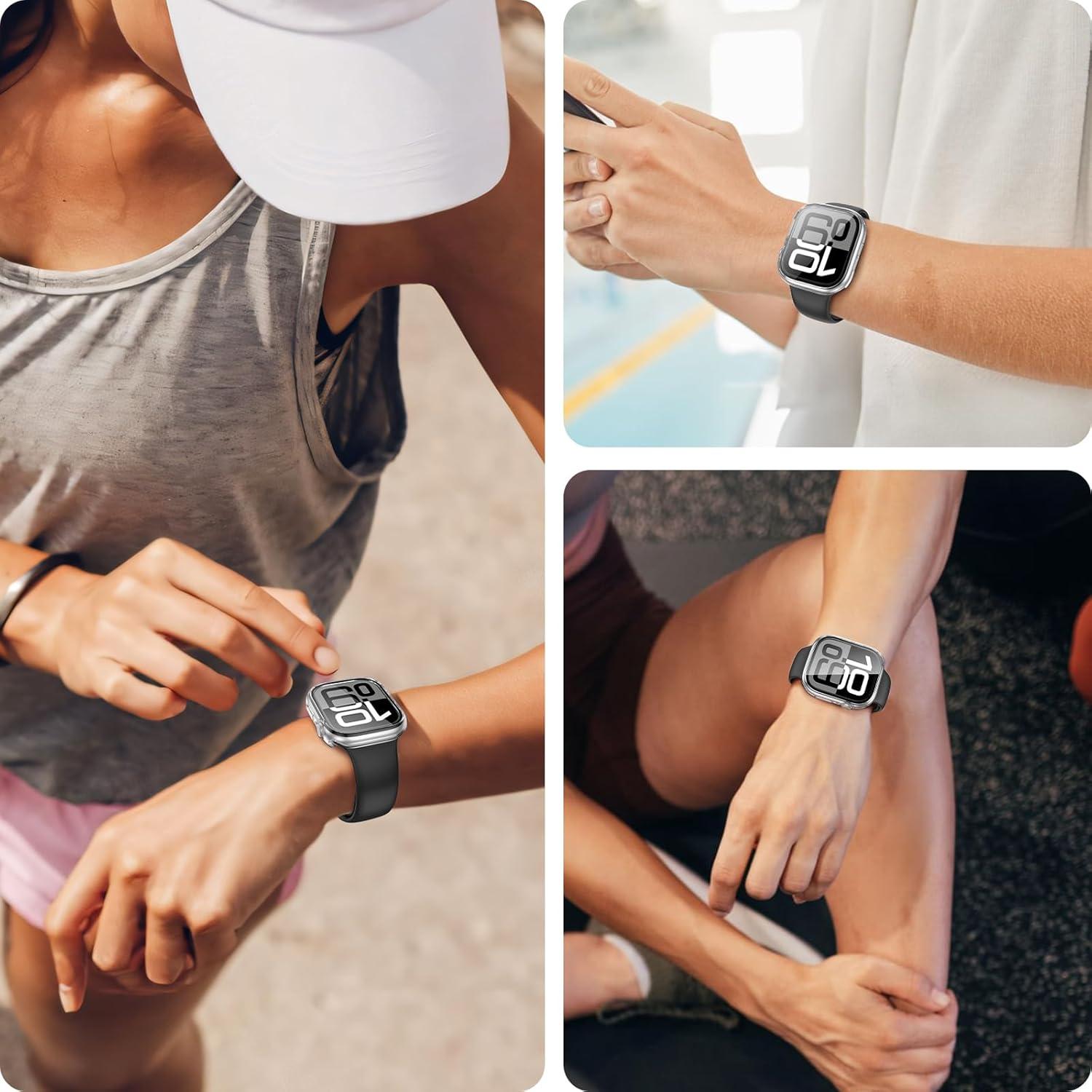 Funda Impermeable LETOID para Apple Watch Serie 10 46mm Transparente