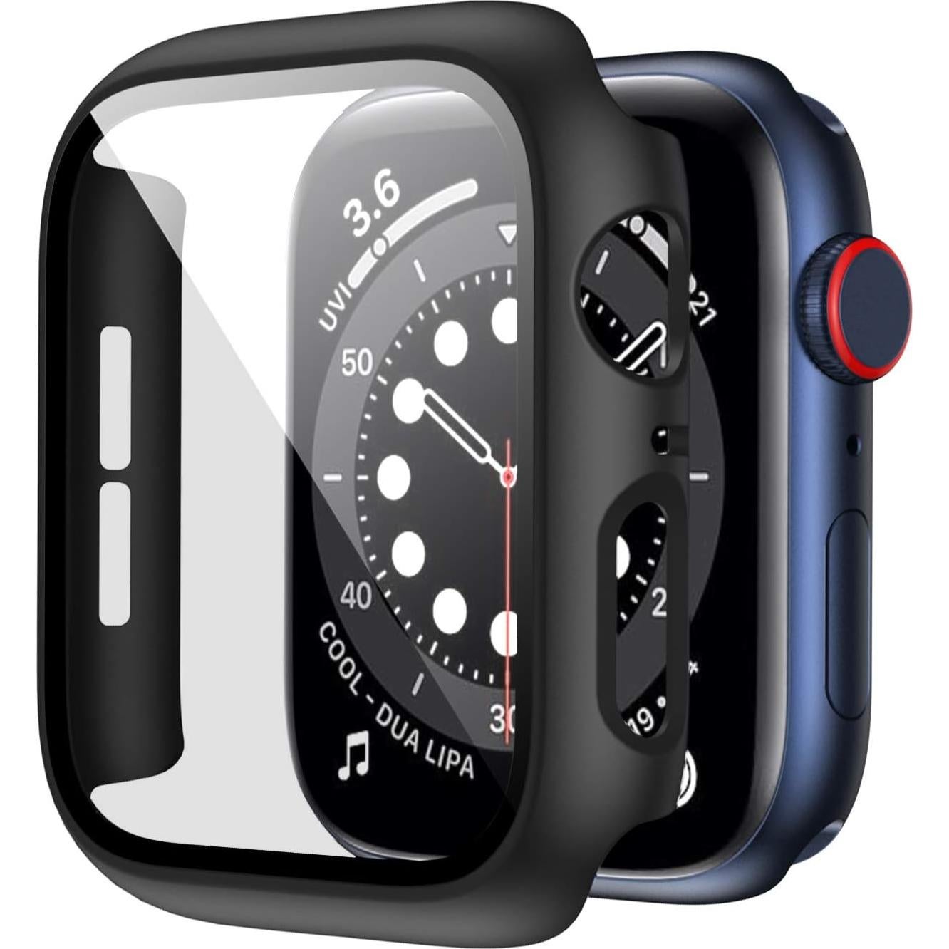 Paquete de 6 Carcasas Duras JZK para Apple Watch 42mm con Protector