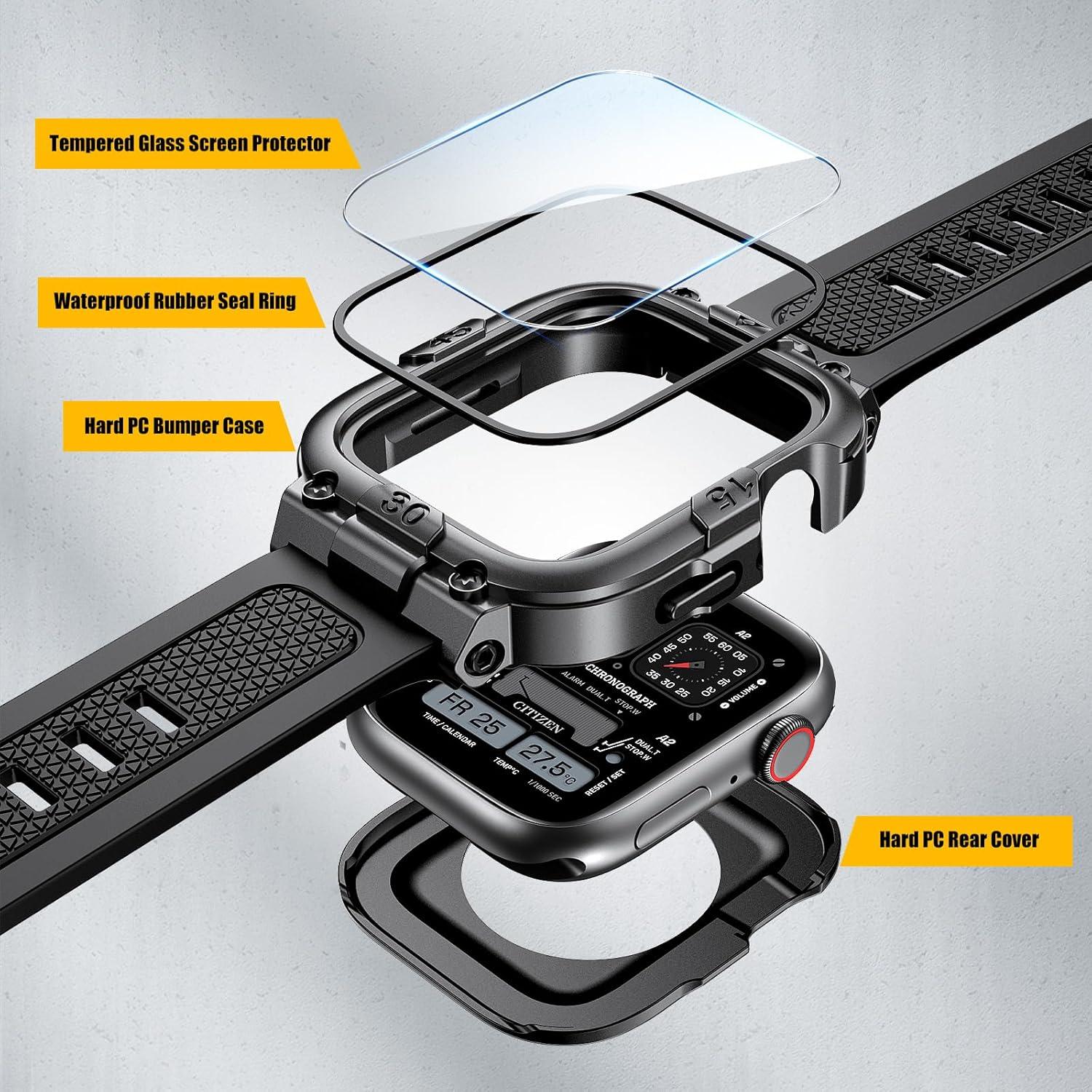 Funda Impermeable Dsytom para Apple Watch 44mm con Protector