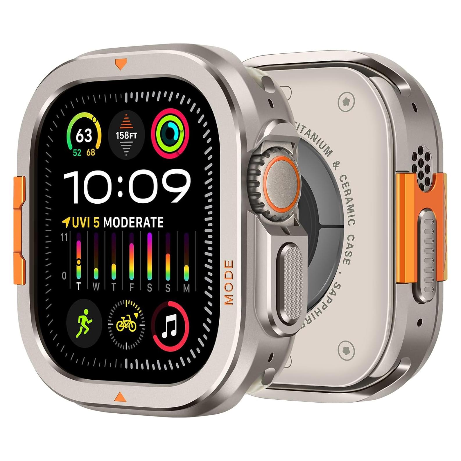 Funda Metálica Bisikor 49mm para Apple Watch Ultra 2 - Titanio