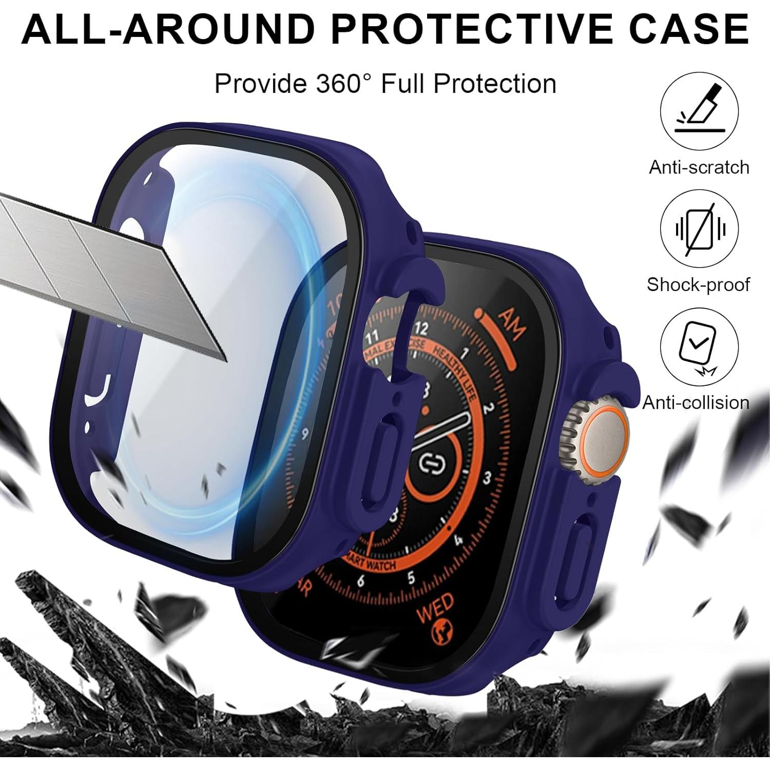 Paquete de 6 fundas para Apple Watch Ultra 49mm con protector