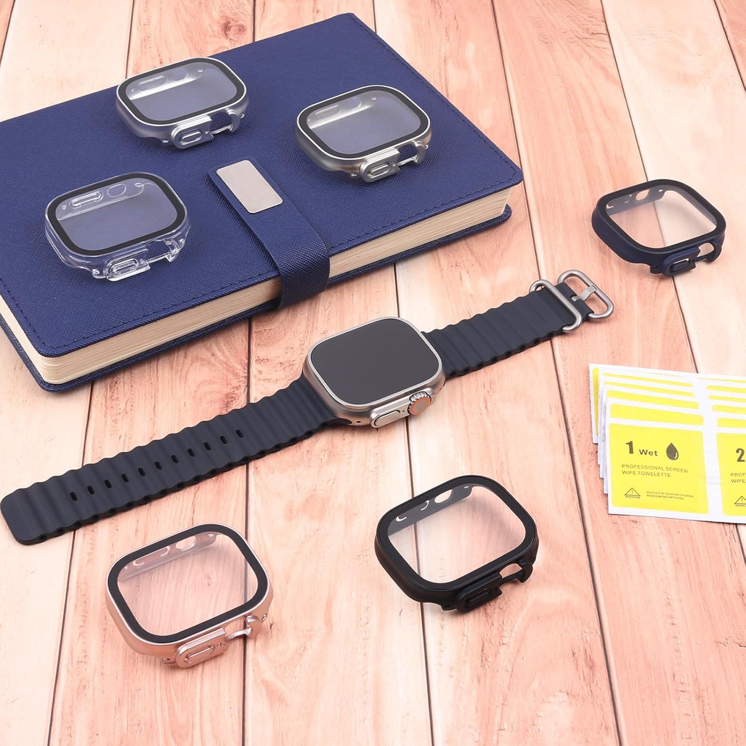 Paquete de 6 fundas para Apple Watch Ultra 49mm con protector