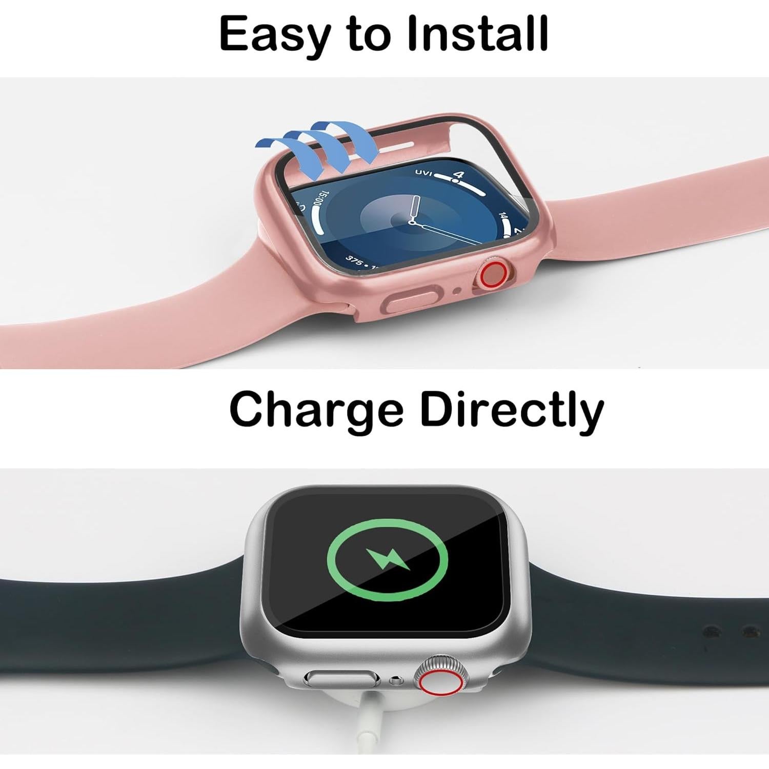 Paquete de 16 fundas para Apple Watch S10 46mm con vidrio templado