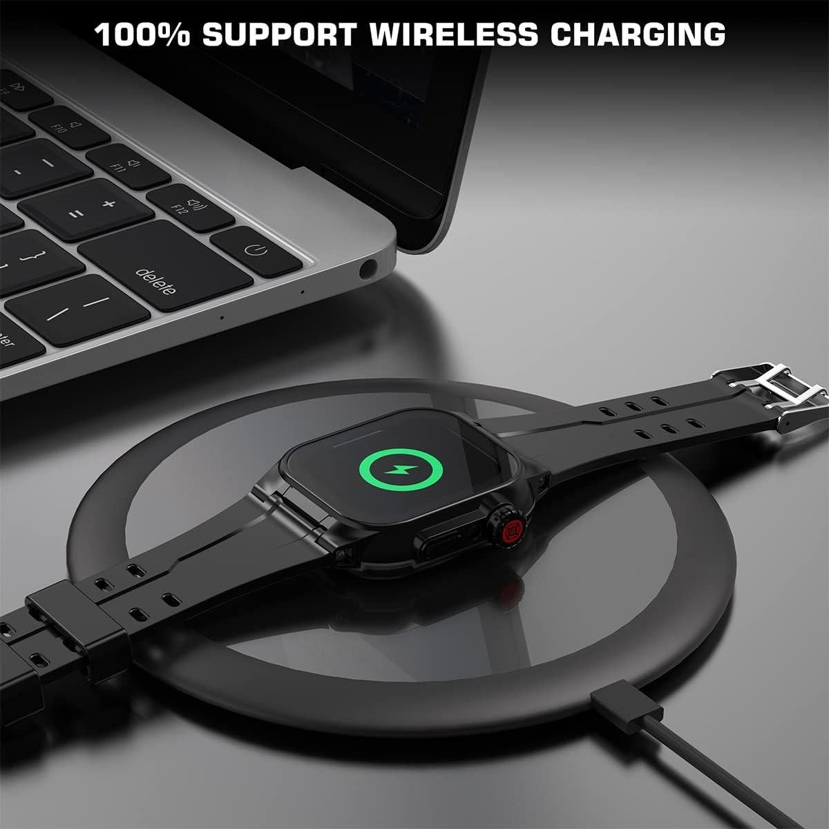 Funda impermeable YOGRE para Apple Watch 45mm IP68 negra