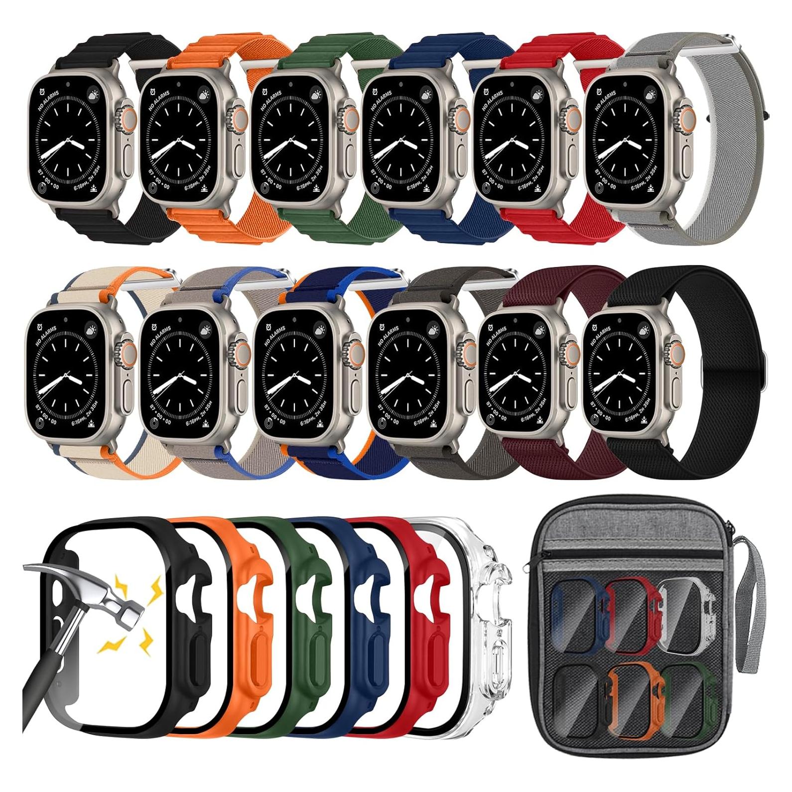 12 Correas y 6 Fundas Compatibles Apple Watch Ultra 49mm