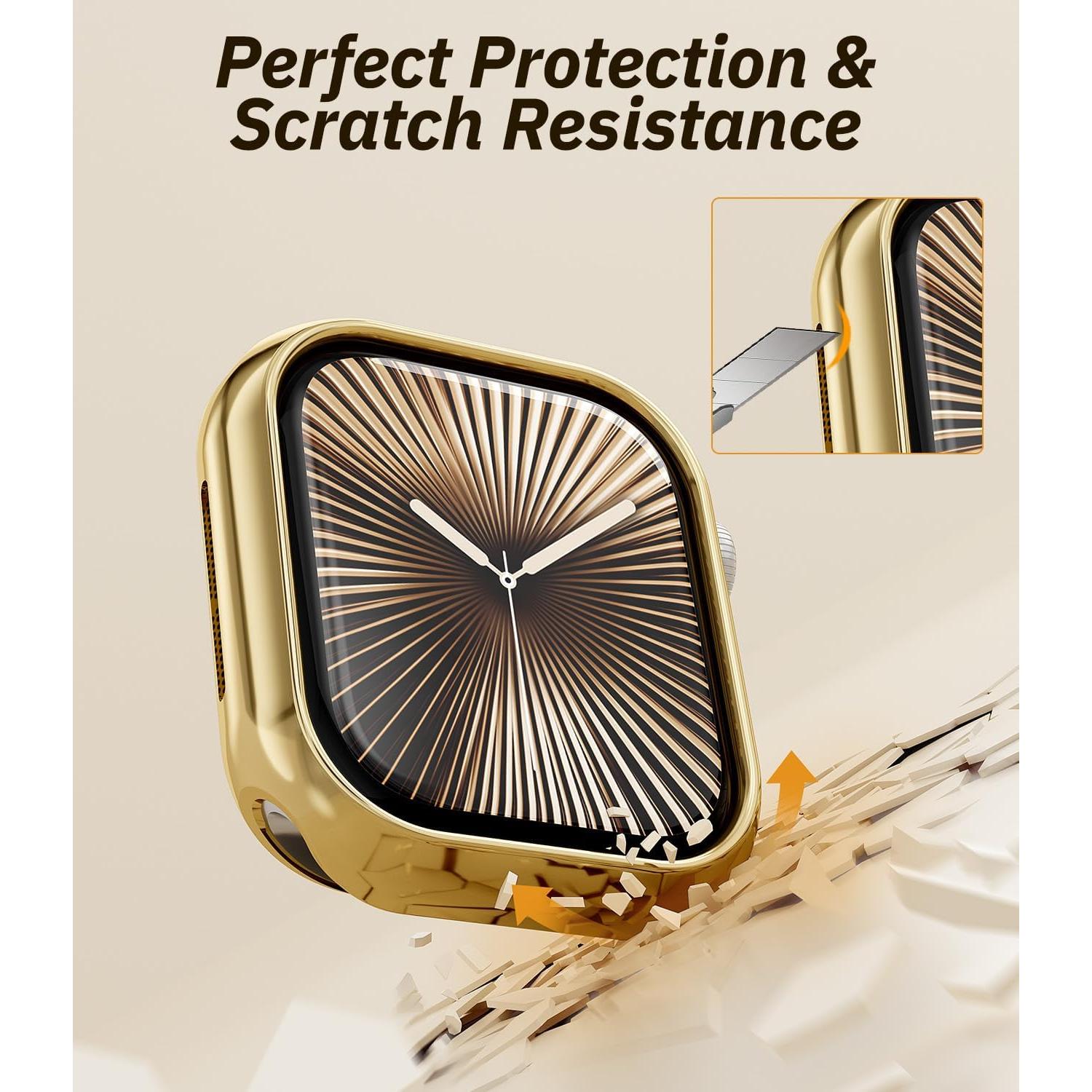 Funda TPU Oro para Apple Watch Serie 10 46mm - Ligera y Resistente