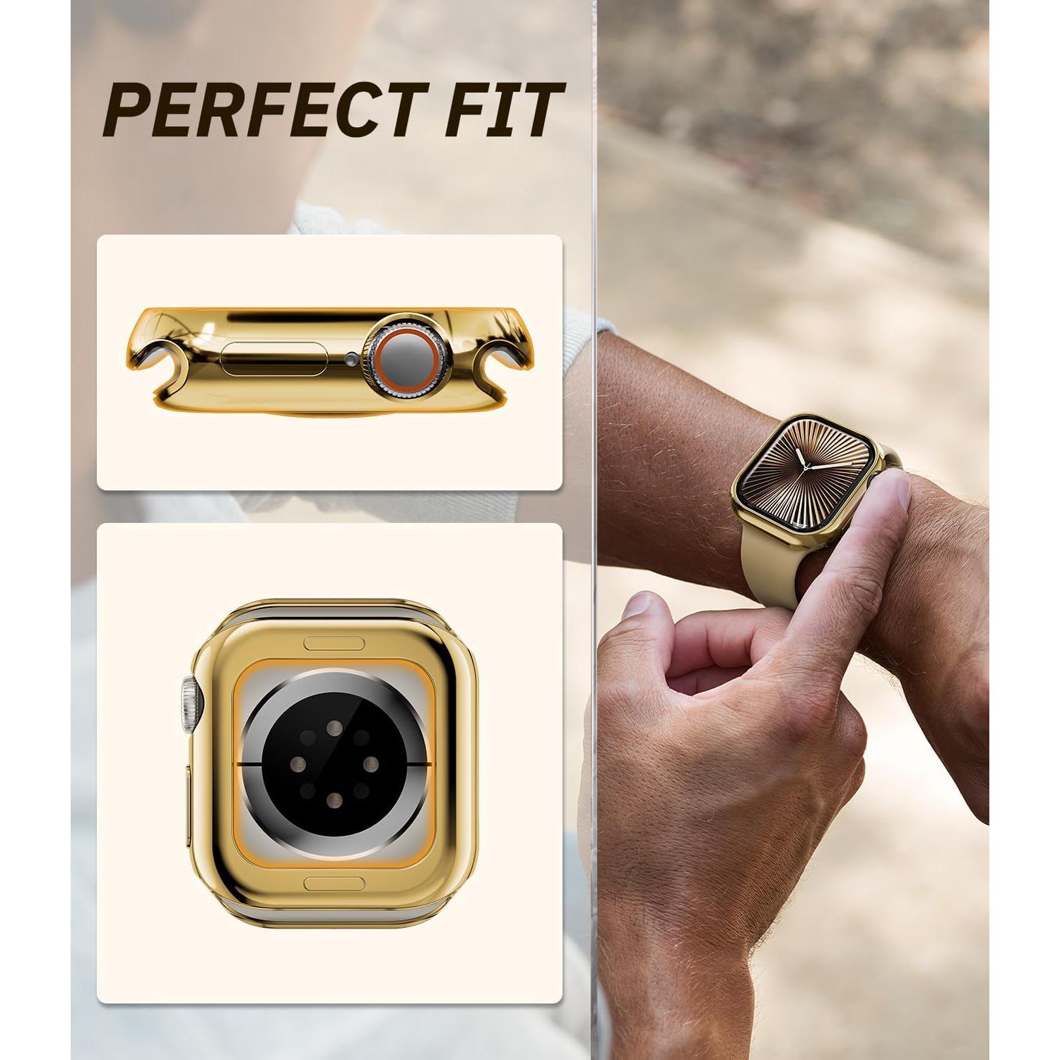 Funda TPU Oro para Apple Watch Serie 10 46mm - Ligera y Resistente