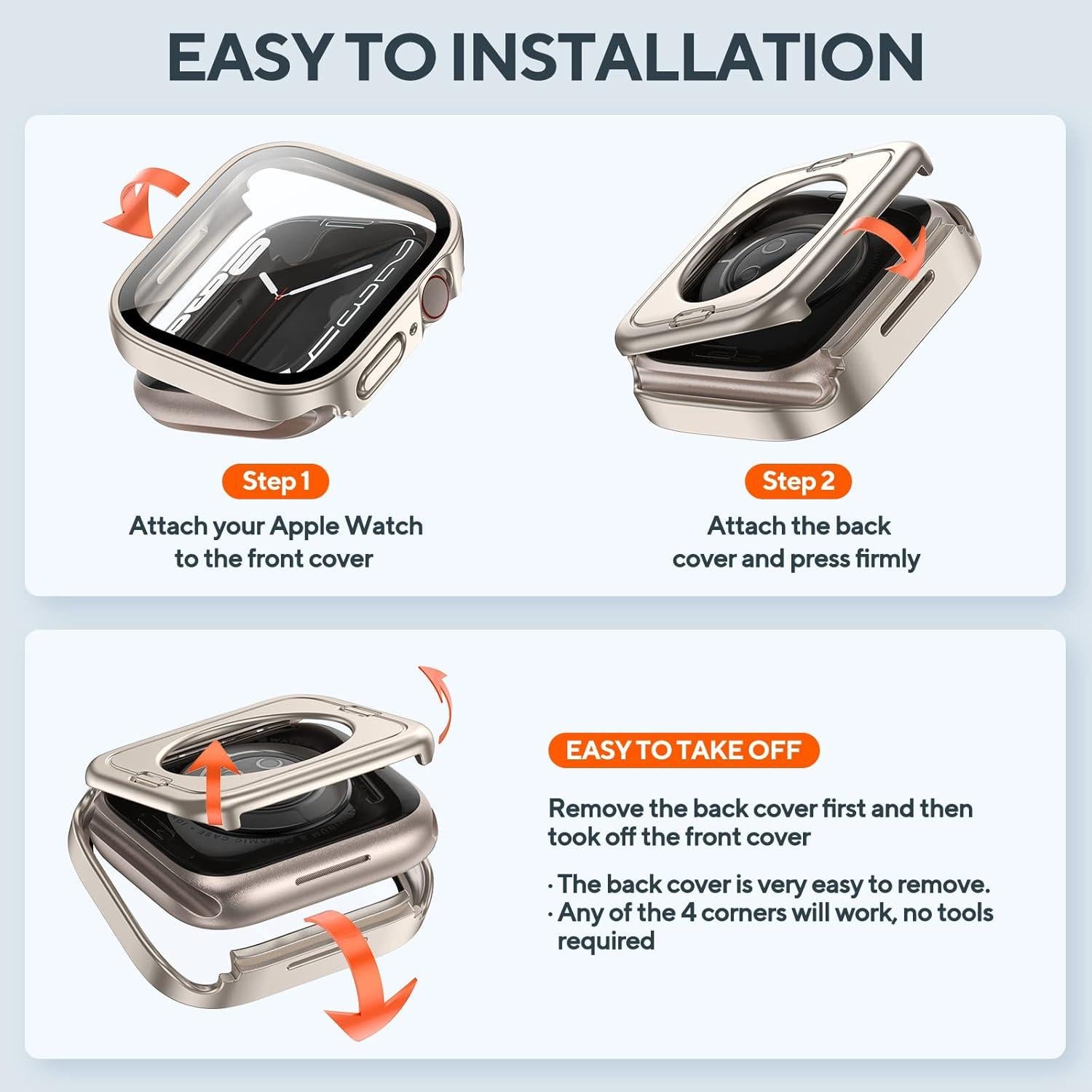 Funda Impermeable 2 en 1 Singiuzoo para Apple Watch 40mm