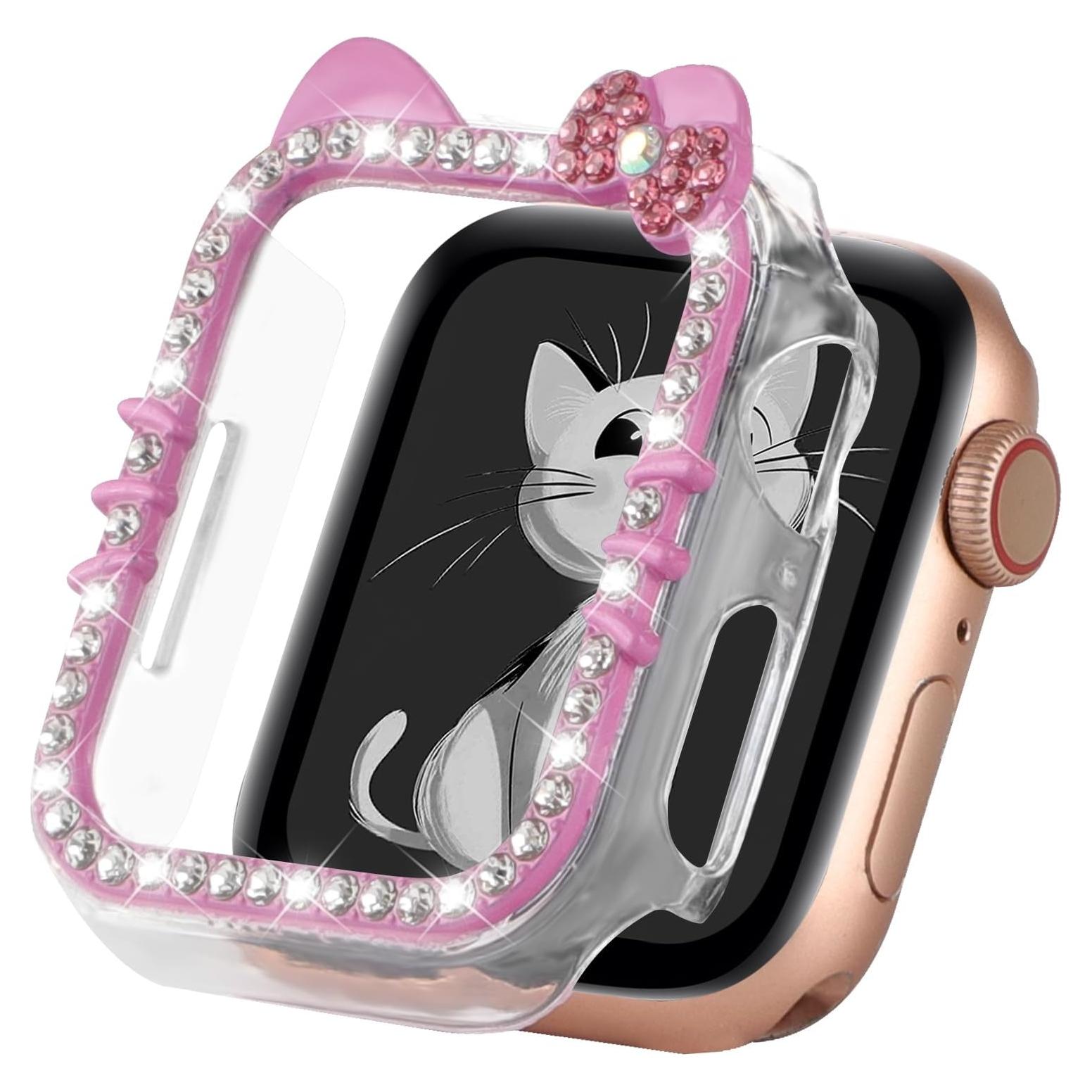 Funda de Gato de Caricatura FXLMEITW para Apple Watch 46mm