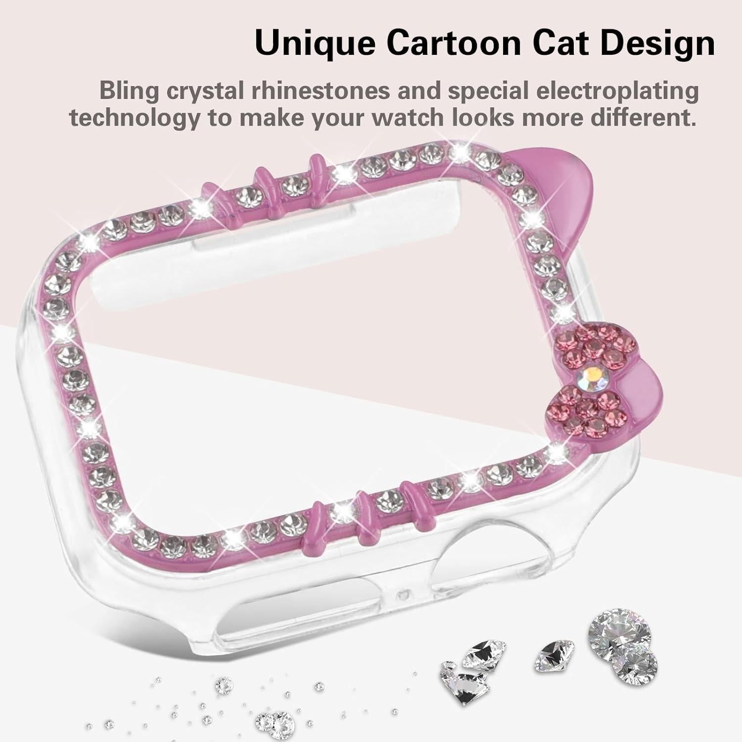 Funda de Gato de Caricatura FXLMEITW para Apple Watch 46mm