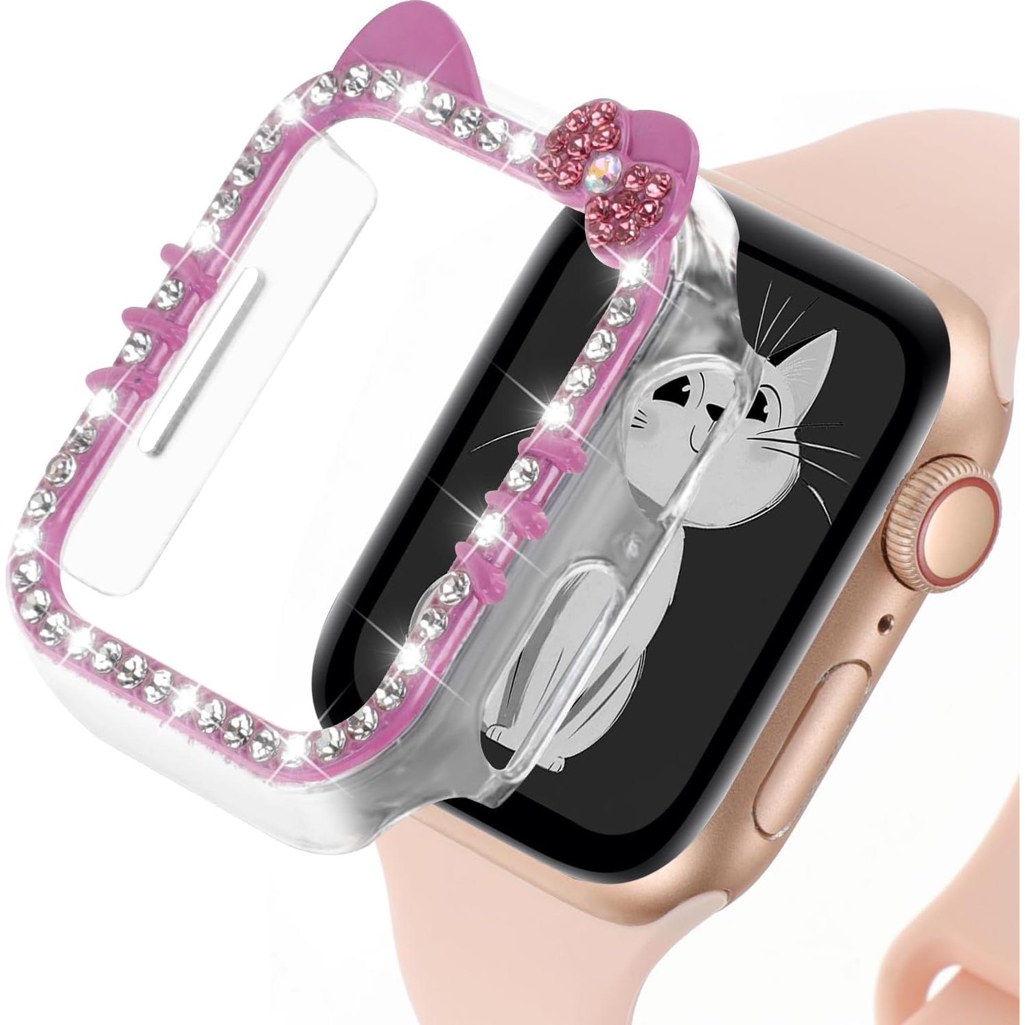 Funda de Gato de Caricatura FXLMEITW para Apple Watch 46mm