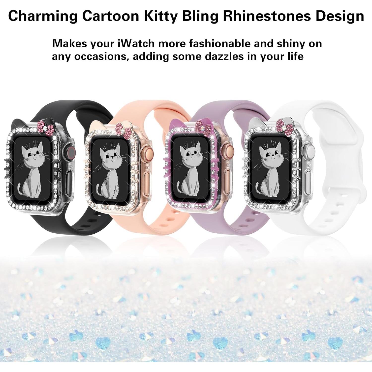 Funda de Gato de Caricatura FXLMEITW para Apple Watch 46mm