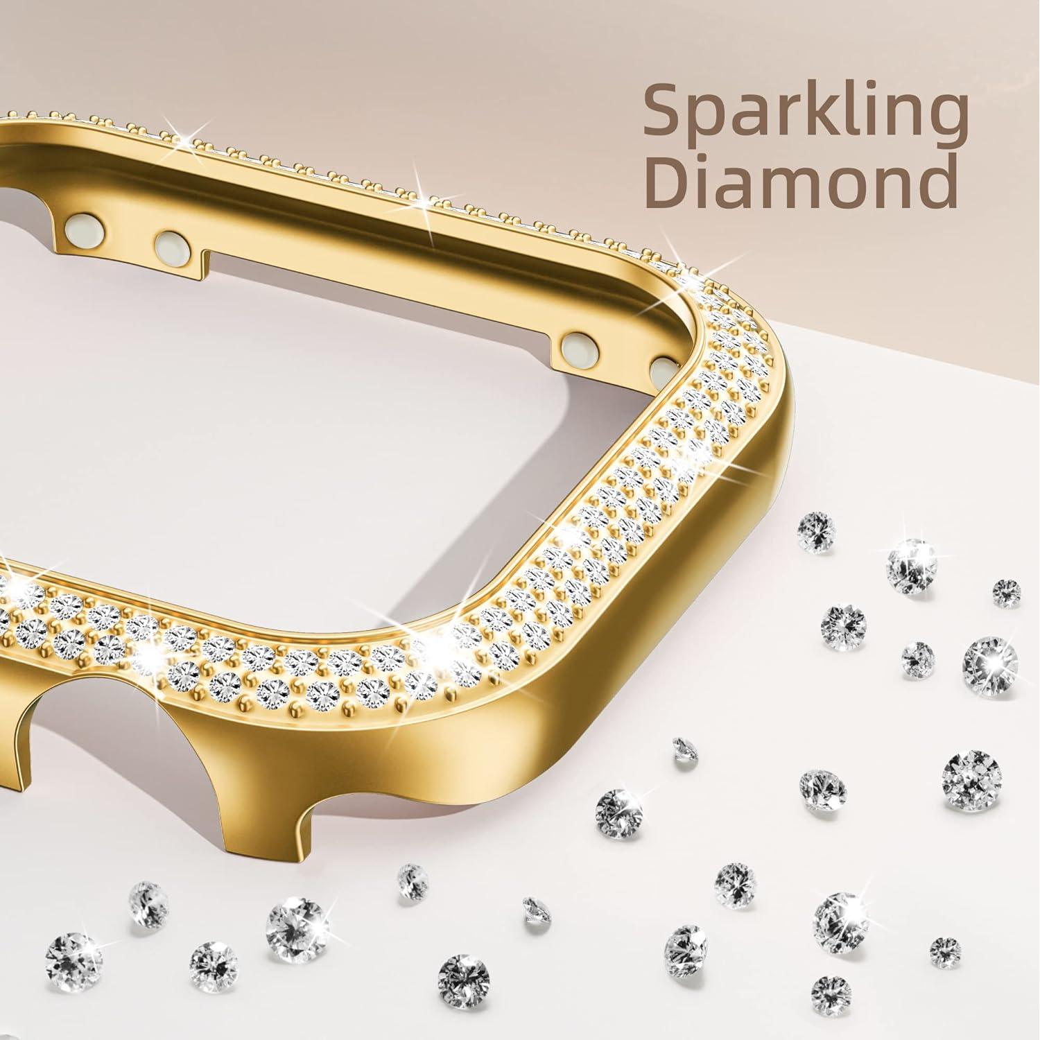 Funda Brillante Missair para Apple Watch 45mm Dorado