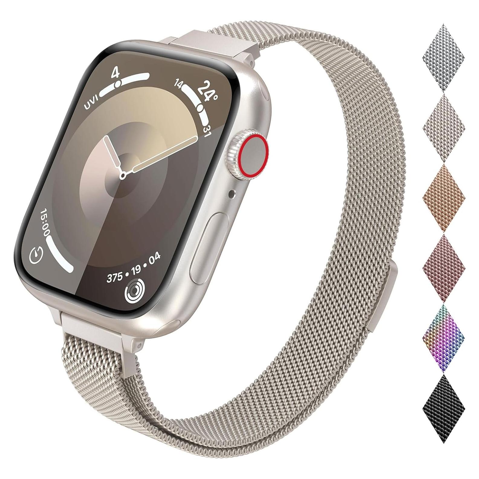 Correa de Malla Magnética CTYBB para Apple Watch 38-49mm