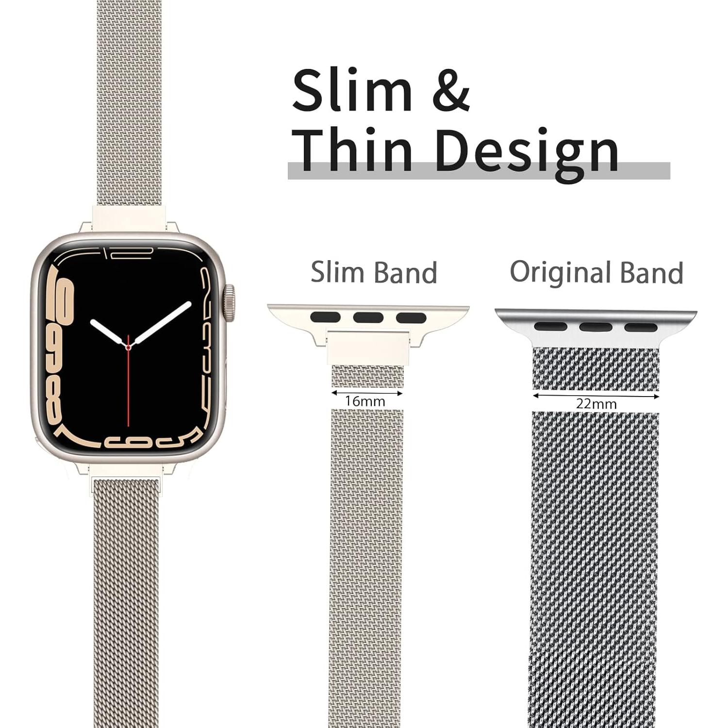 Correa de Malla Magnética CTYBB para Apple Watch 38-49mm