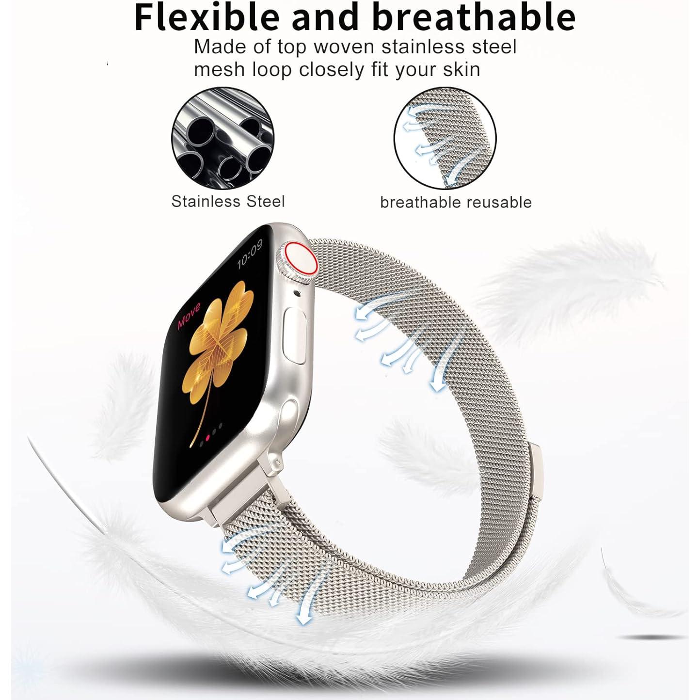 Correa de Malla Magnética CTYBB para Apple Watch 38-49mm