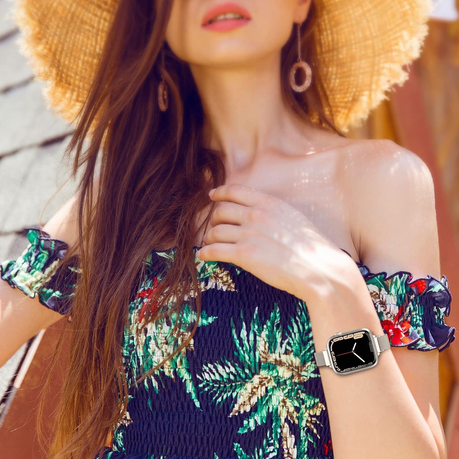 Correa de Malla Magnética CTYBB para Apple Watch 38-49mm