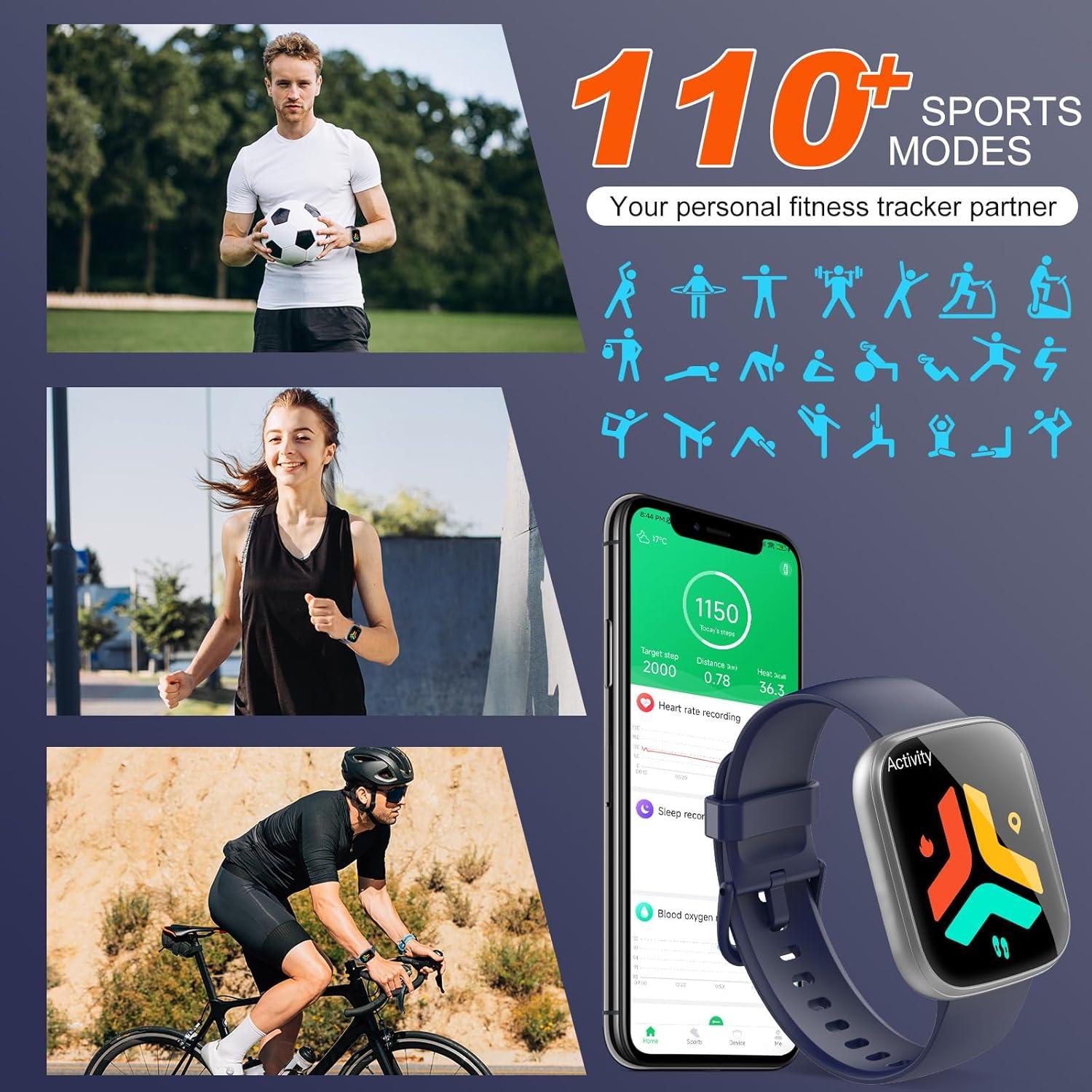 Reloj Inteligente Puqo T80 Pantalla Táctil 1.95" Fitness IP68