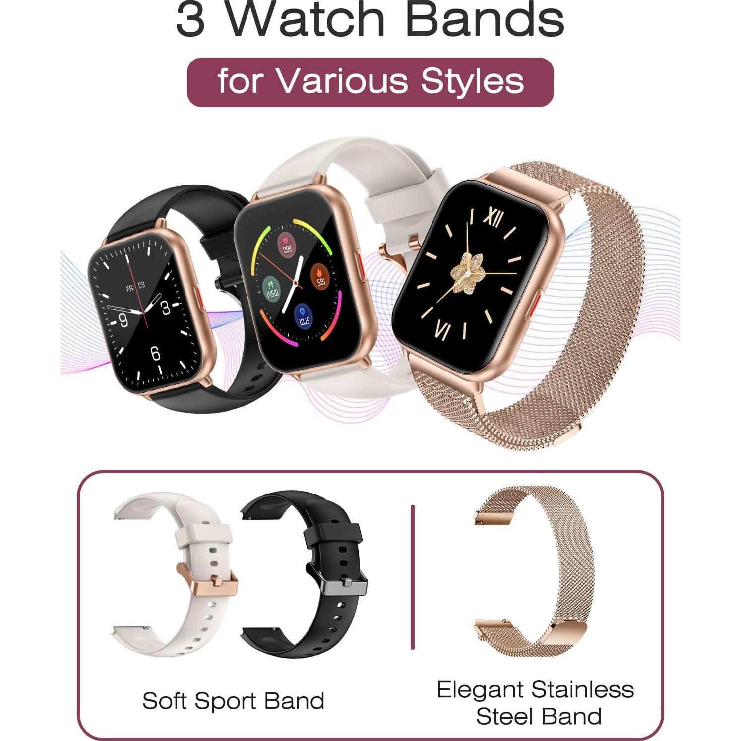 Reloj Inteligente Cloudpoem 1.85" Fitness Llamadas IP68 Dorado