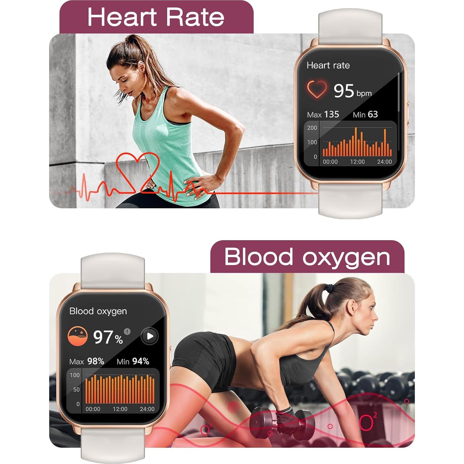 Reloj Inteligente Cloudpoem 1.85" Fitness Llamadas IP68 Dorado