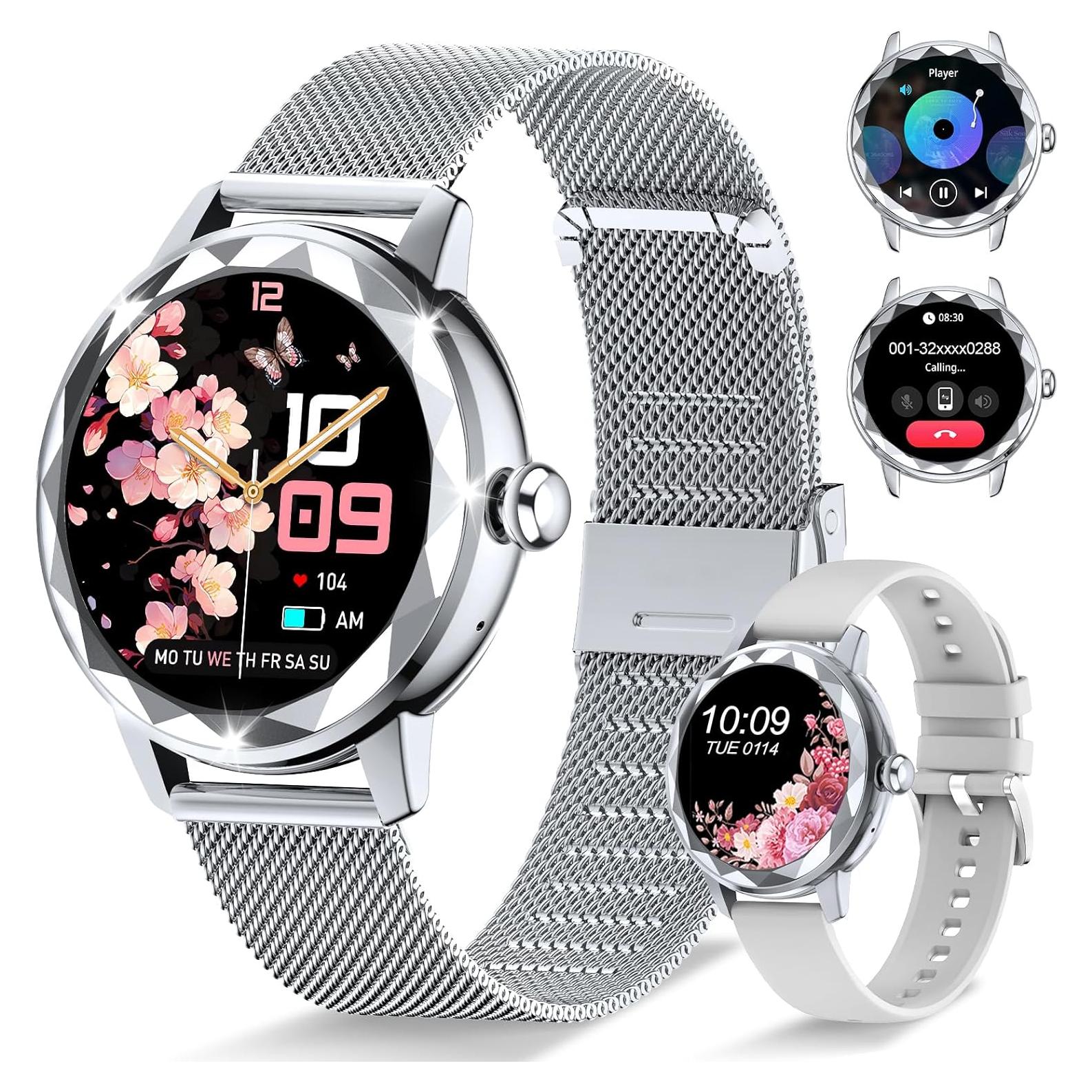 Reloj Inteligente para Mujeres Homailida W02 Plata 1.2" Fitness