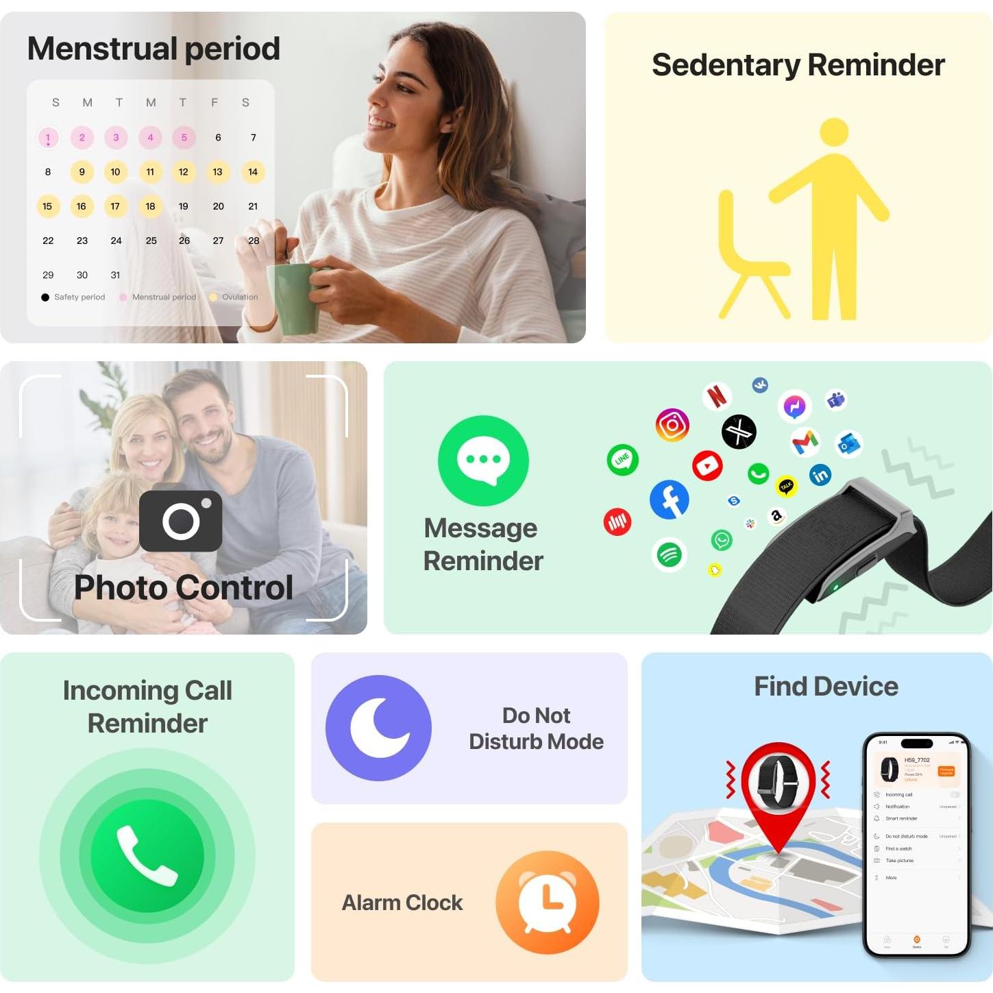 Pulsera Inteligente Leeyalan H59 Monitoreo Salud 24/7 IP68