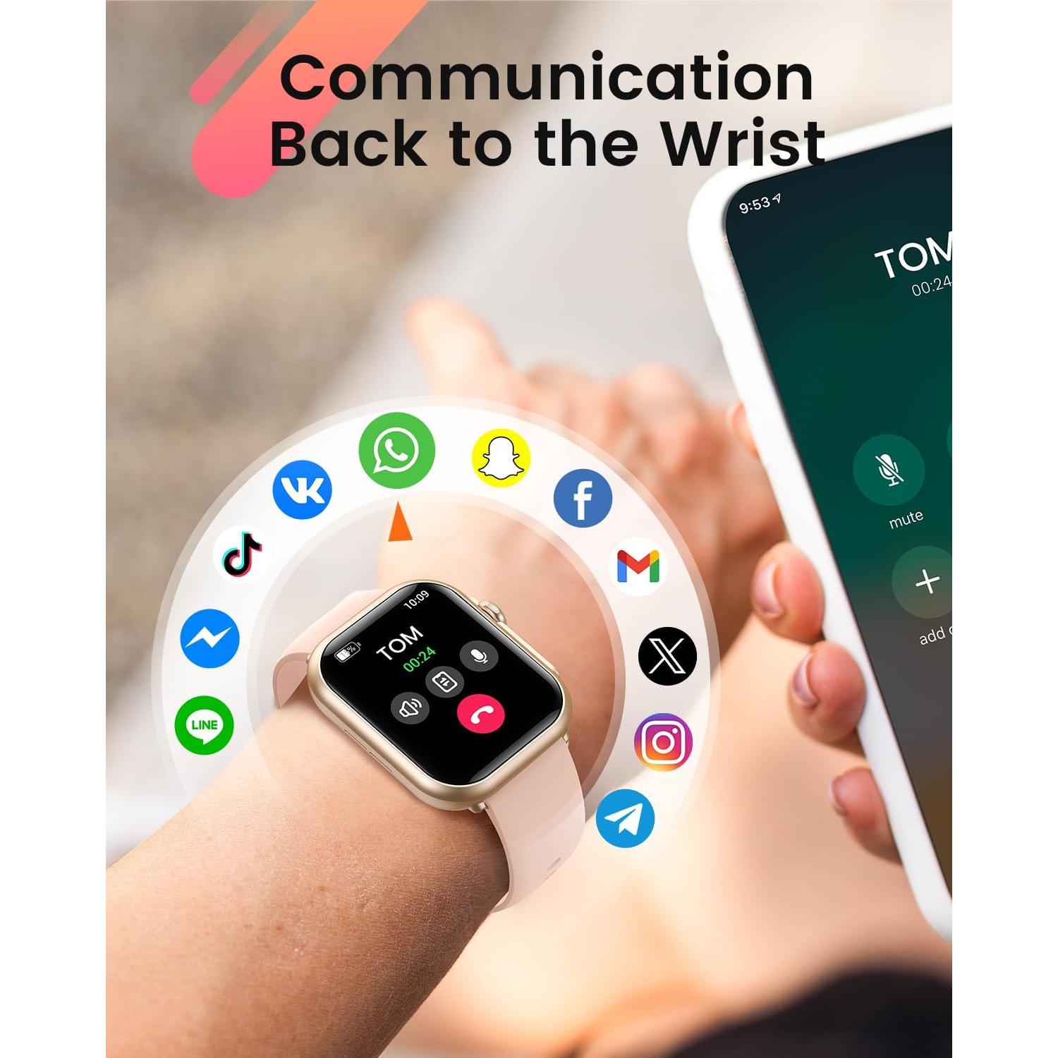 Reloj Inteligente RUXINGX G62 para Mujeres 1.85" Bluetooth