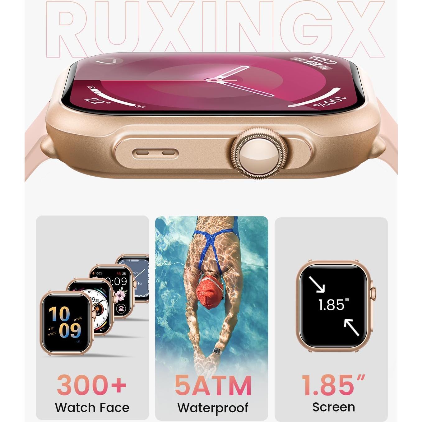 Reloj Inteligente RUXINGX G62 para Mujeres 1.85" Bluetooth