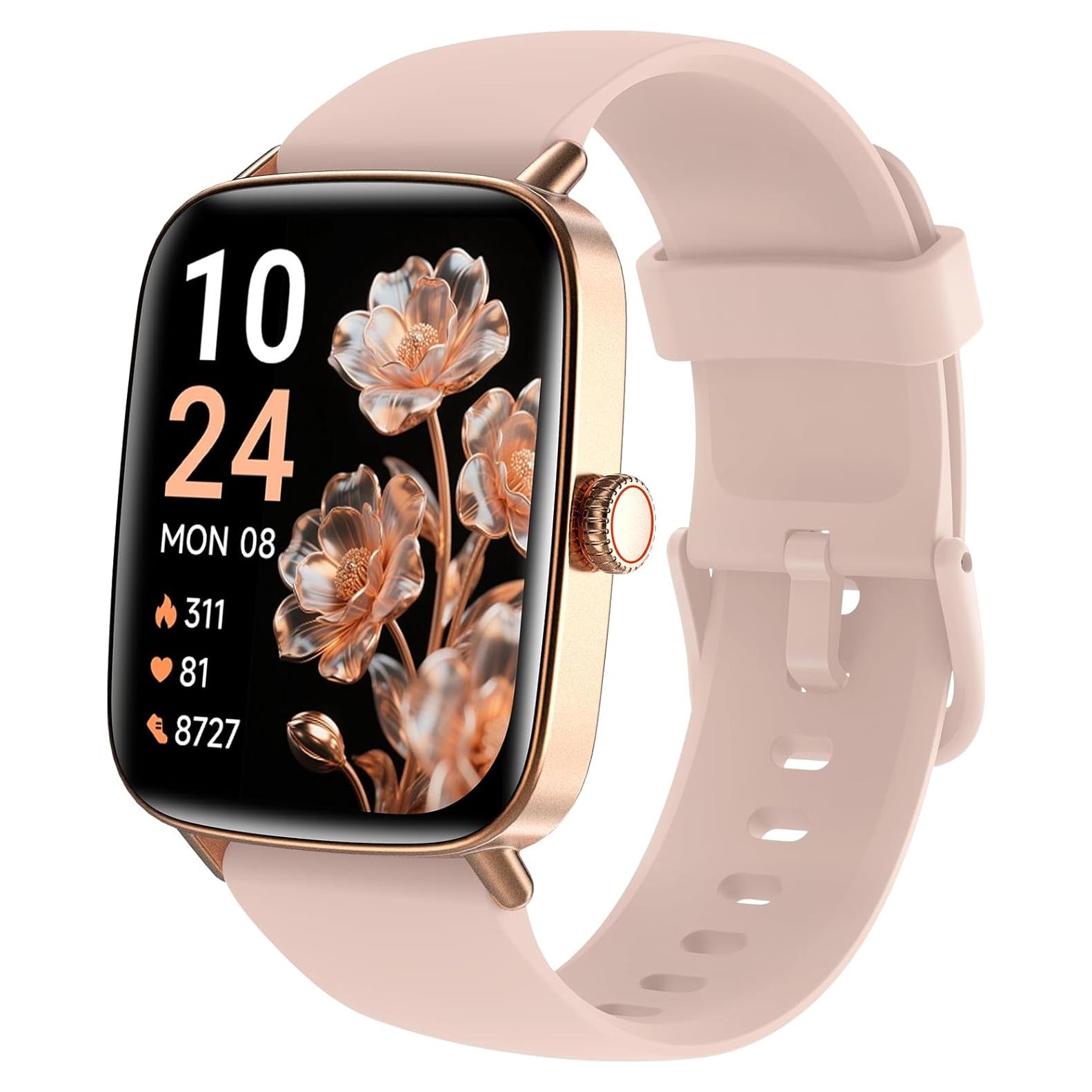 Reloj Inteligente Fitpolo para Mujeres Rosa, IP68, 1.85"