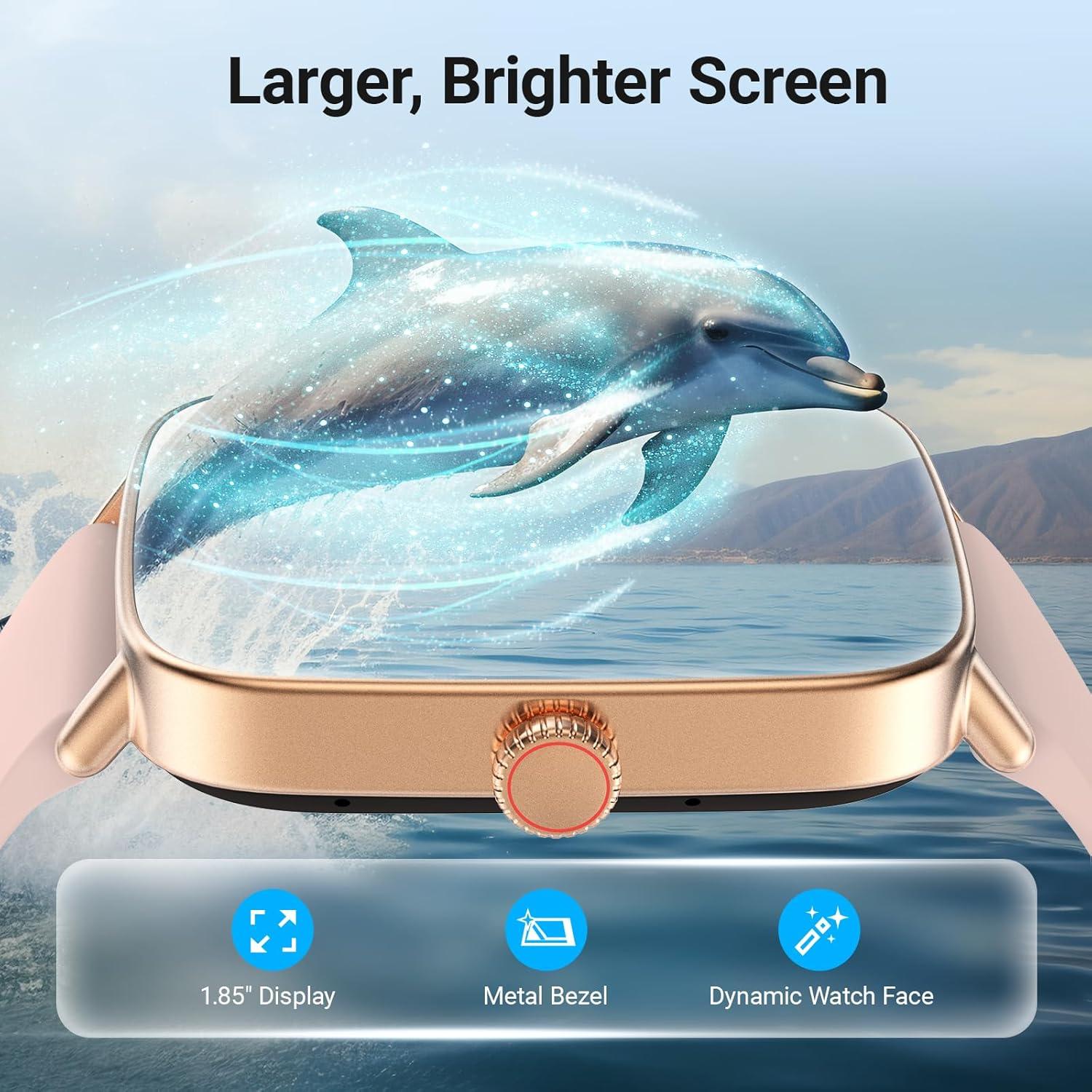 Reloj Inteligente Fitpolo para Mujeres Rosa, IP68, 1.85"