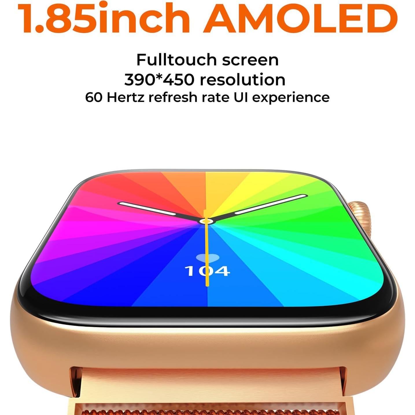 Reloj Inteligente MIDDOW Dorado 1.85" AMOLED Fitness Salud