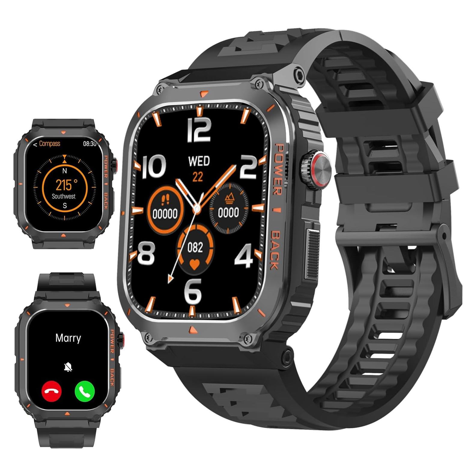 Reloj Inteligente Militar JnJnhkta P69 GPS Negro con Salud