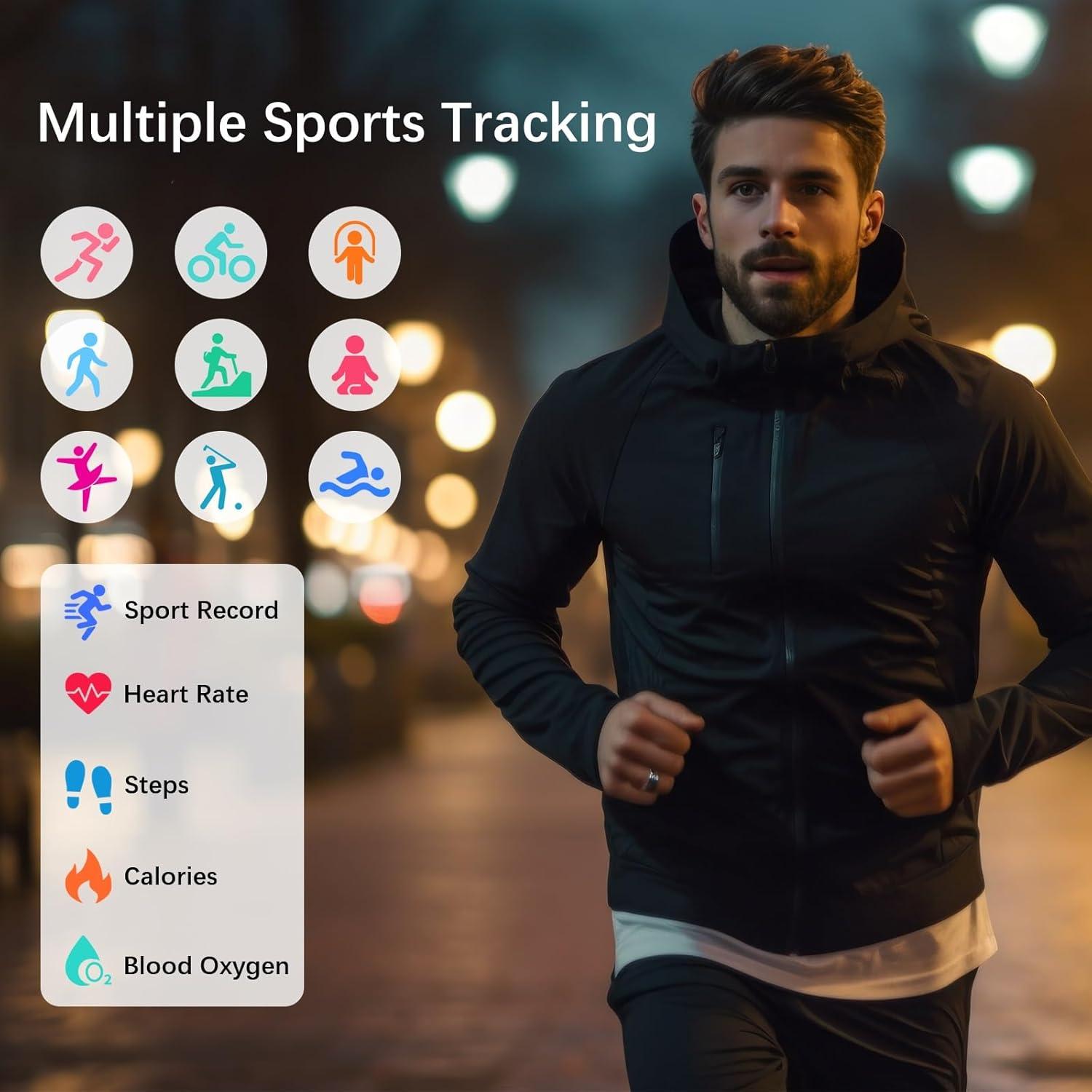 Anillo Inteligente FKGZJF Plata 10# - Monitoreo Salud y Fitness