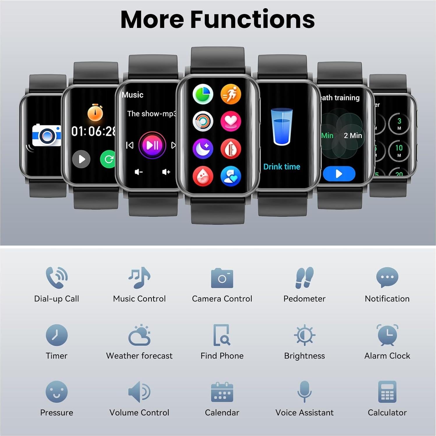 Reloj Inteligente Mingdaln G7 IP68 Fitness 1.57" Pantalla Táctil