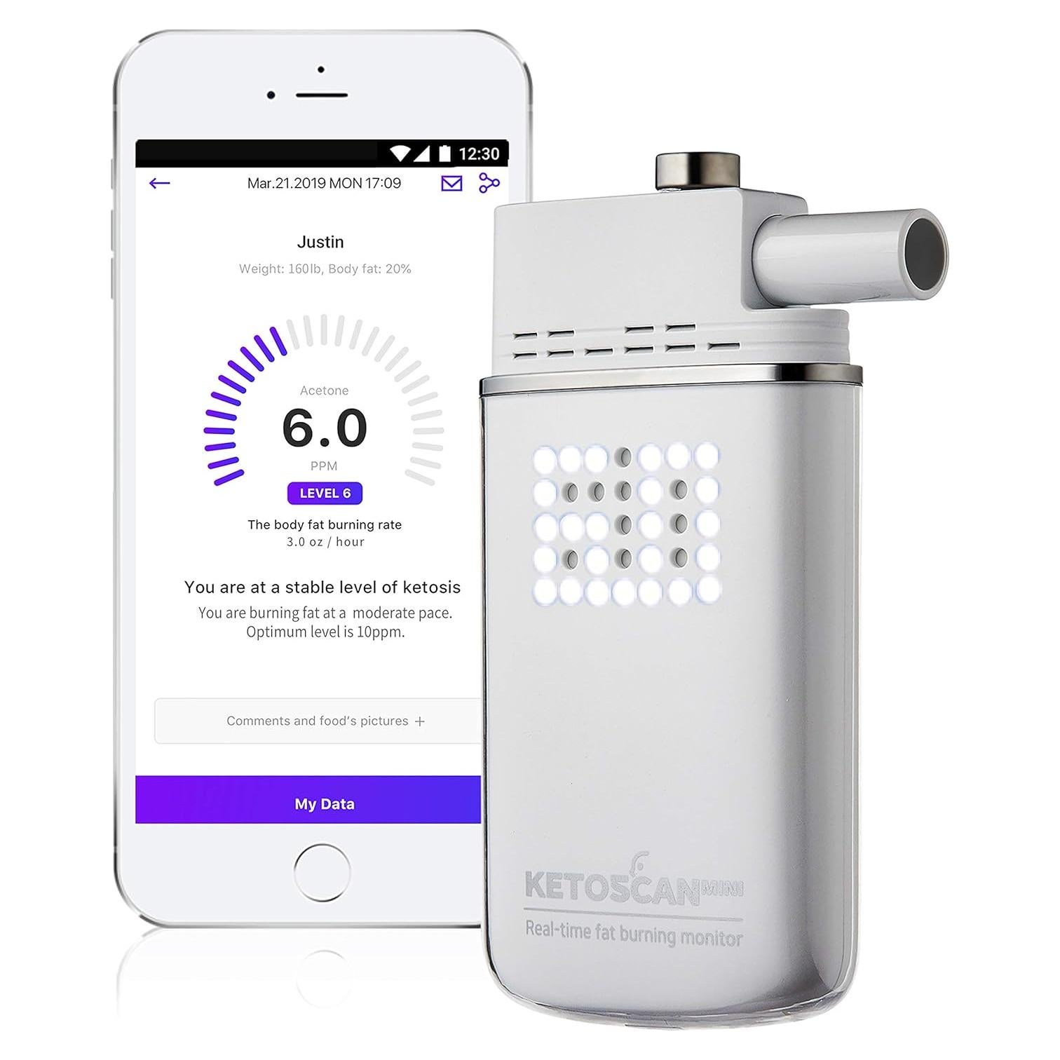 Medidor de Cetonas por Aliento V2 KETOSCAN Mini - SENTECH