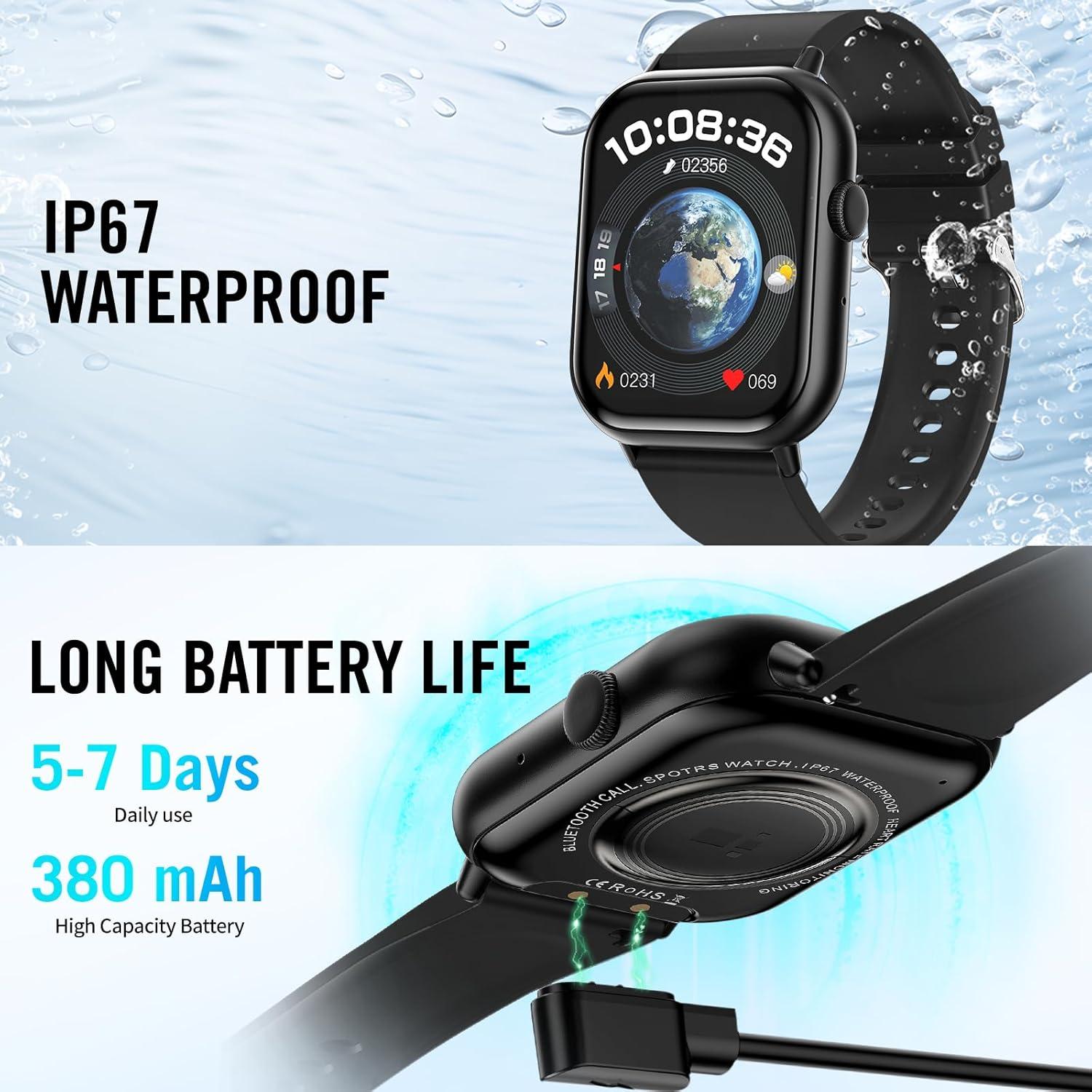 Reloj Inteligente Williben 2.01" HD Fitness IP67 Salud