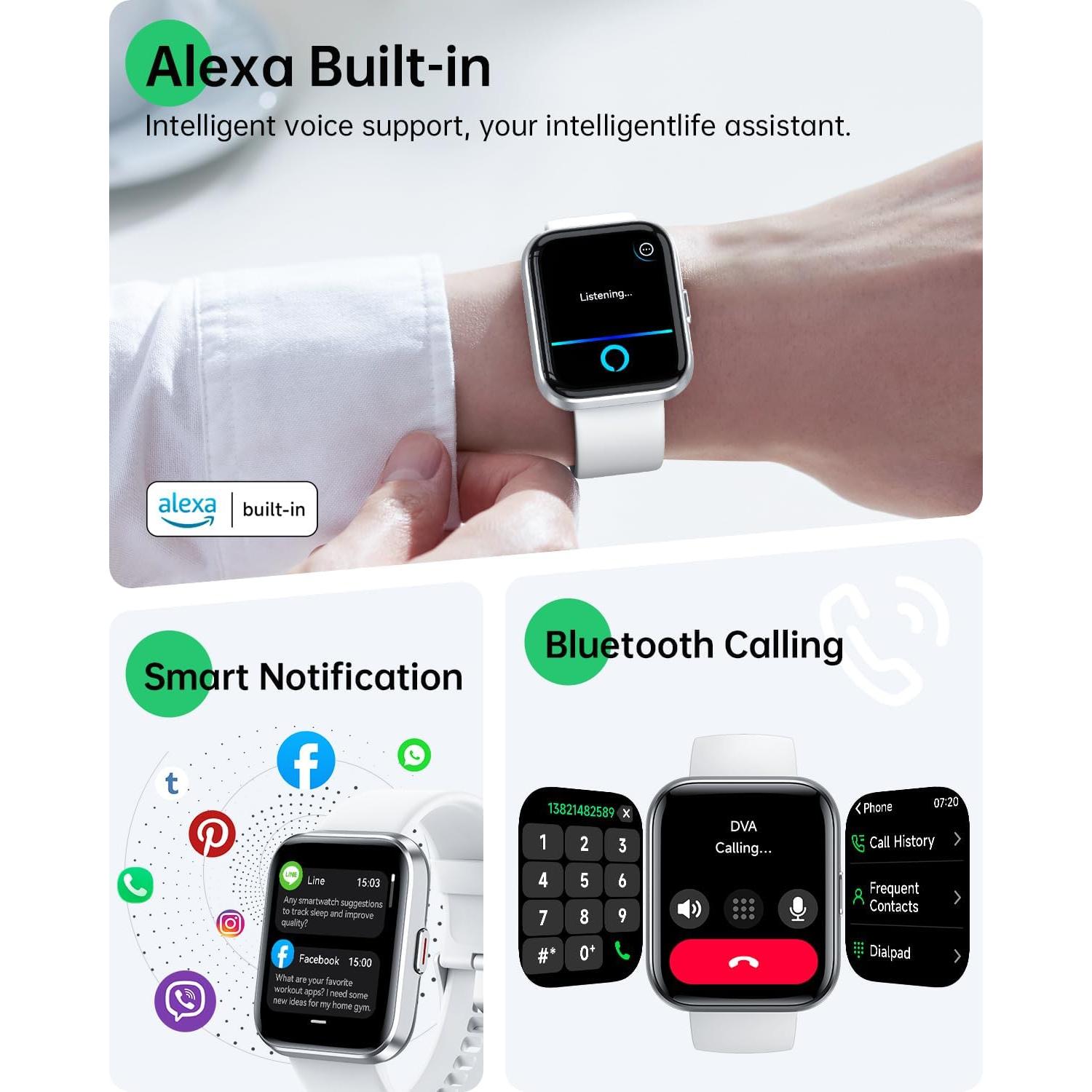 Reloj Inteligente WMK ID208Plus 1.83" Resistente al Agua