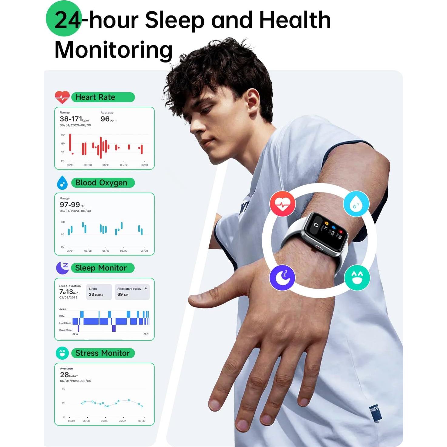 Reloj Inteligente WMK ID208Plus 1.83" Resistente al Agua