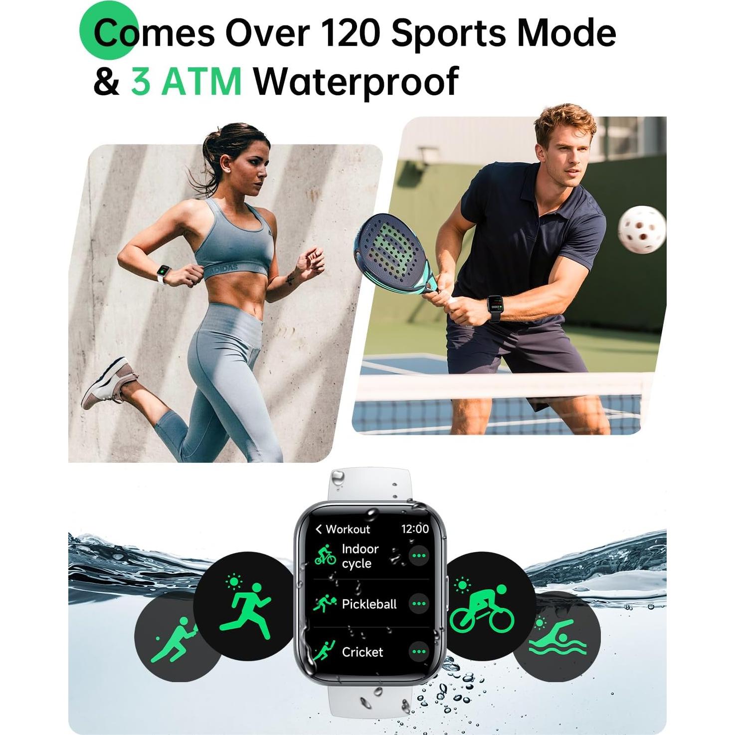 Reloj Inteligente WMK ID208Plus 1.83" Resistente al Agua