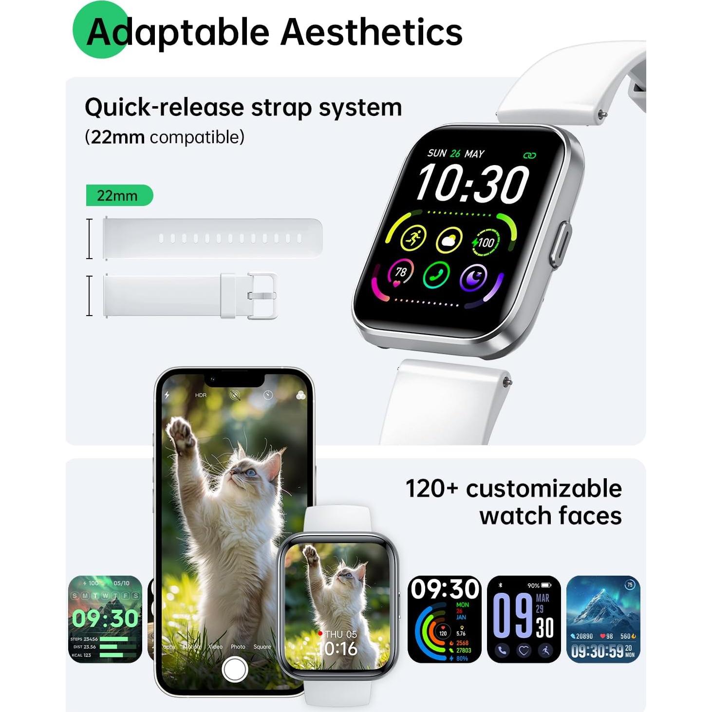 Reloj Inteligente WMK ID208Plus 1.83" Resistente al Agua