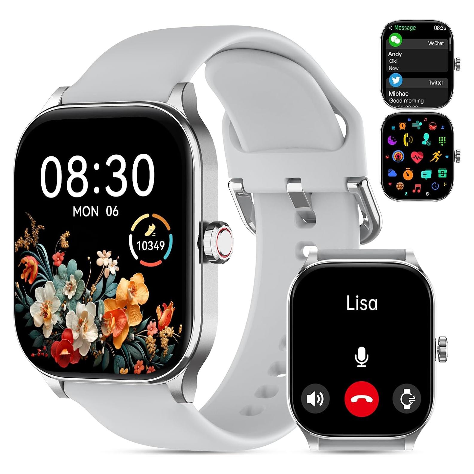 Reloj Inteligente Odsslgw P68 Gris 2.01" Monitoreo Salud