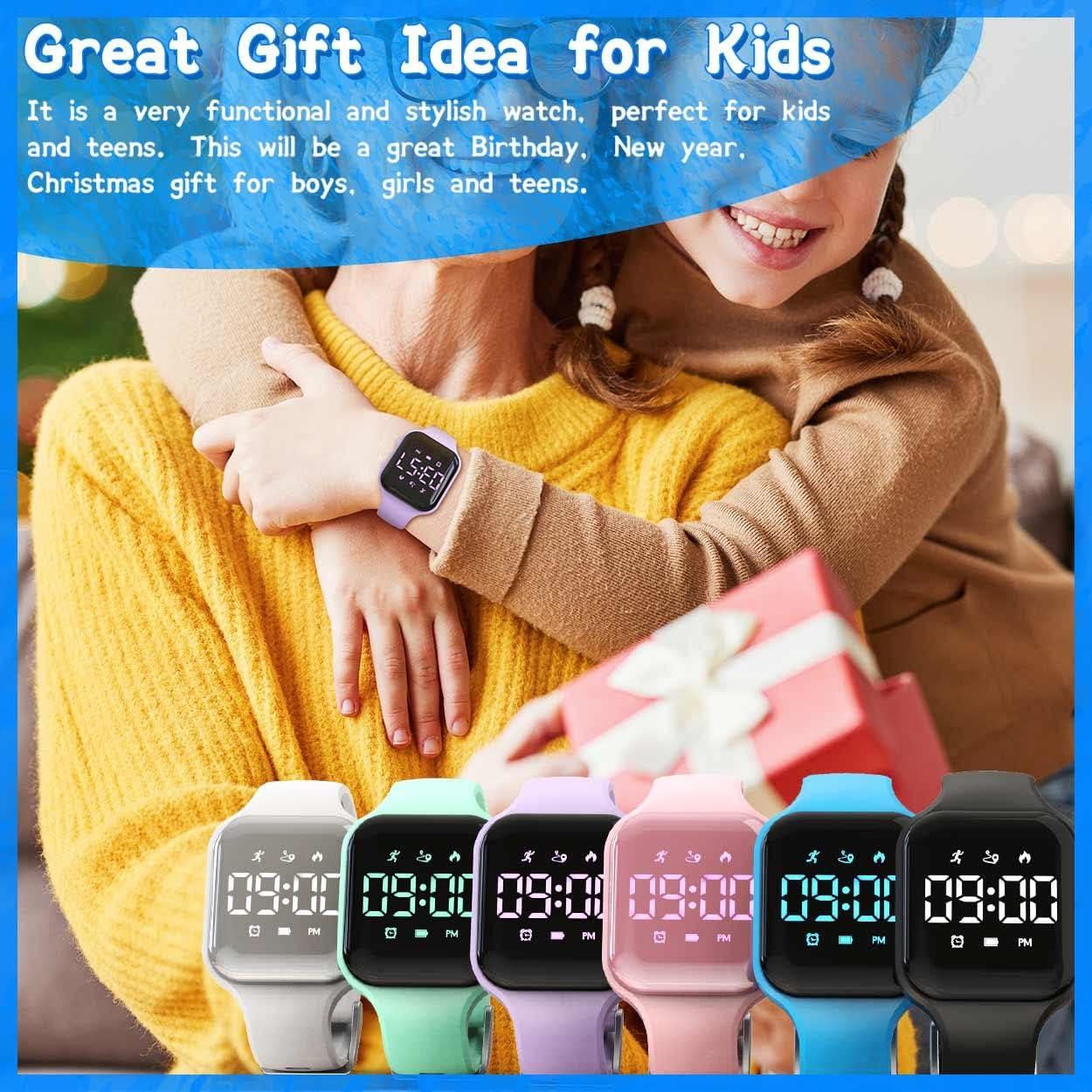 Reloj de Fitness Konewos para Niños Azul, Pedométrico Impermeable